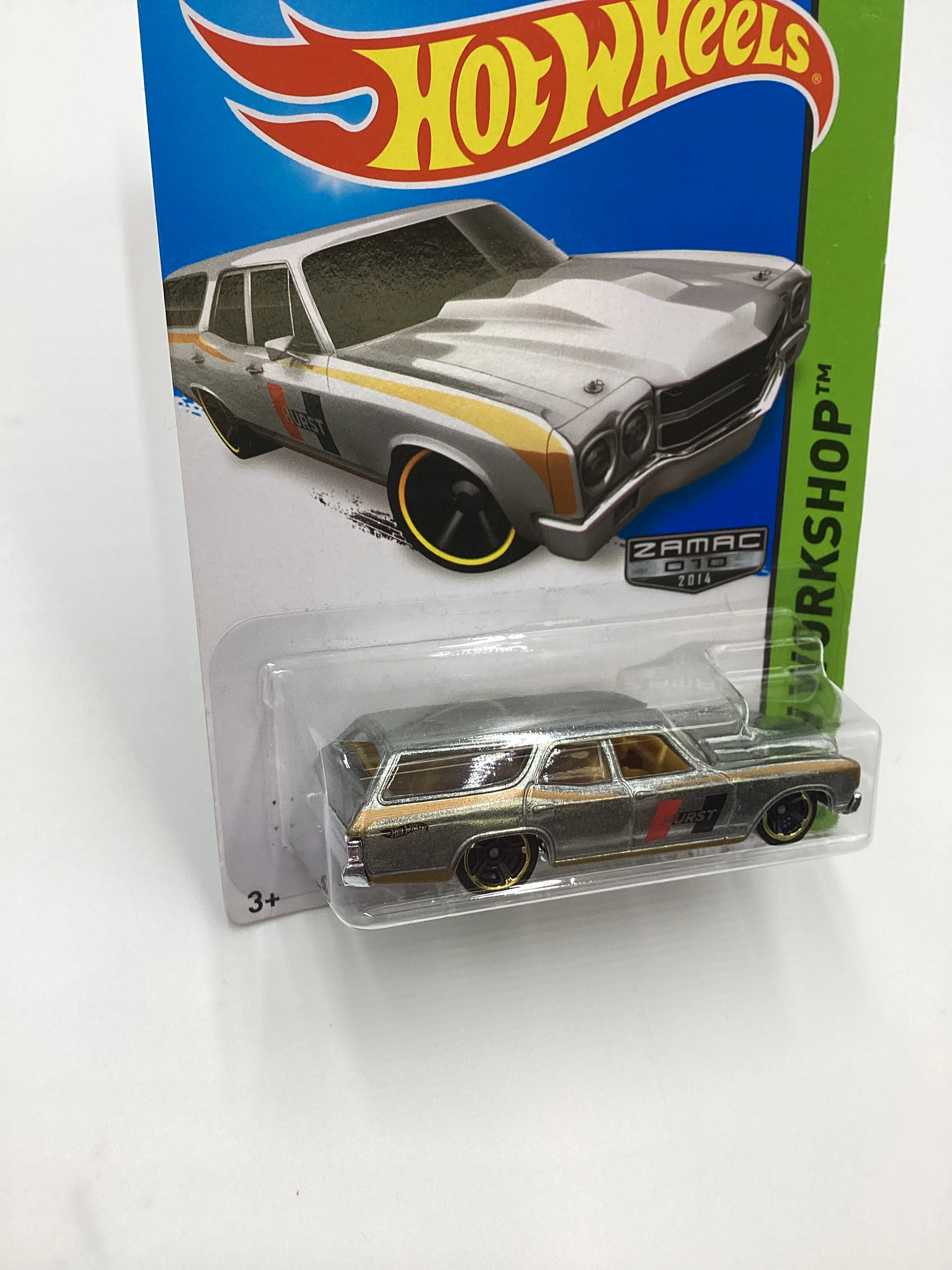 2014 Hot Wheels #245 Zamac 010 70 Chevelle SS Wagon Hurst 145C - Image 5