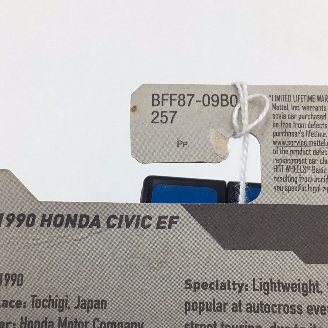 2014 Hot Wheels #30 1990 Honda Civic EF (BAD CARD) - Image 9