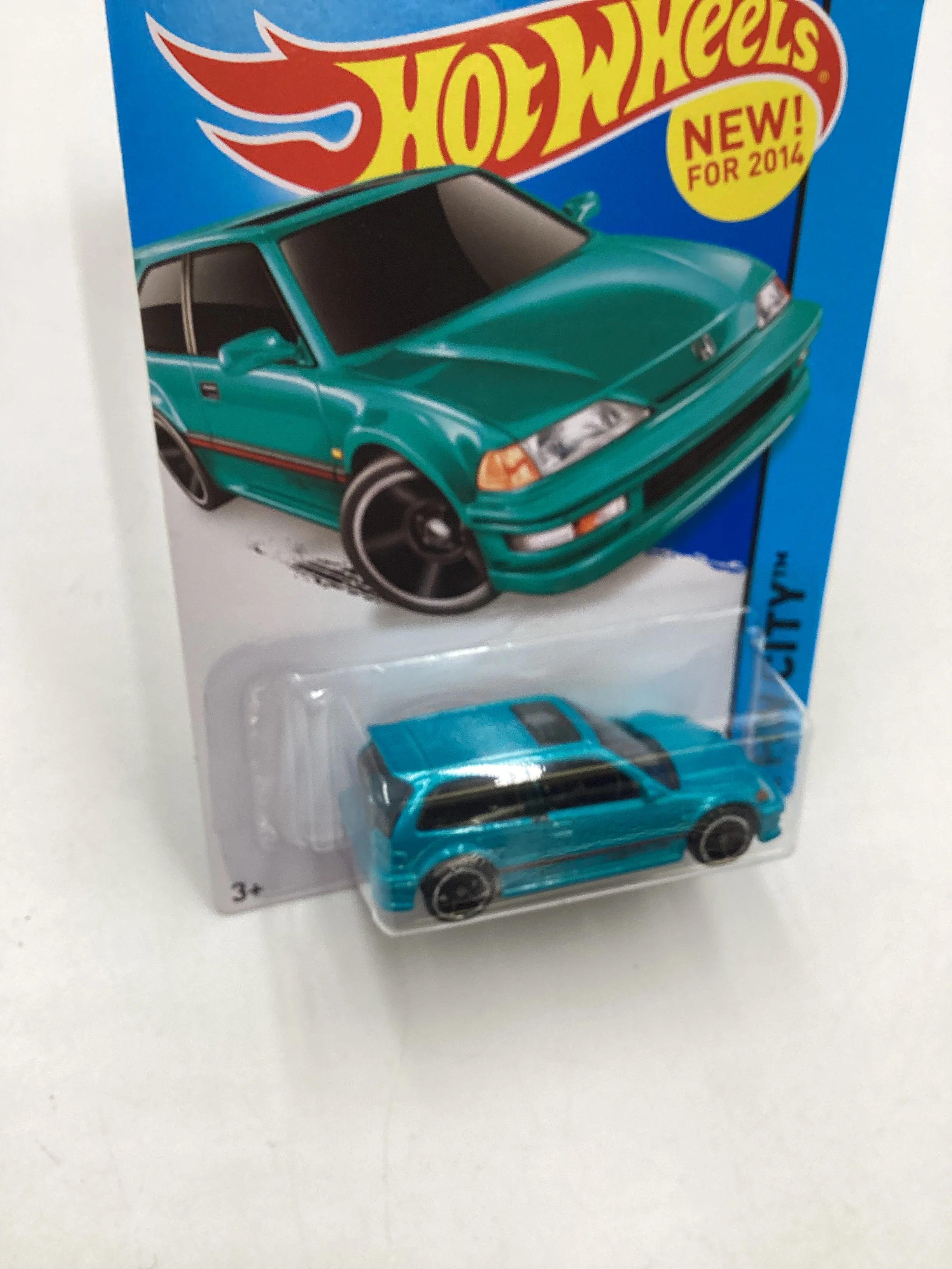 2014 Hot Wheels #30 1990 Honda Civic EF Teal W/Protector - Image 5