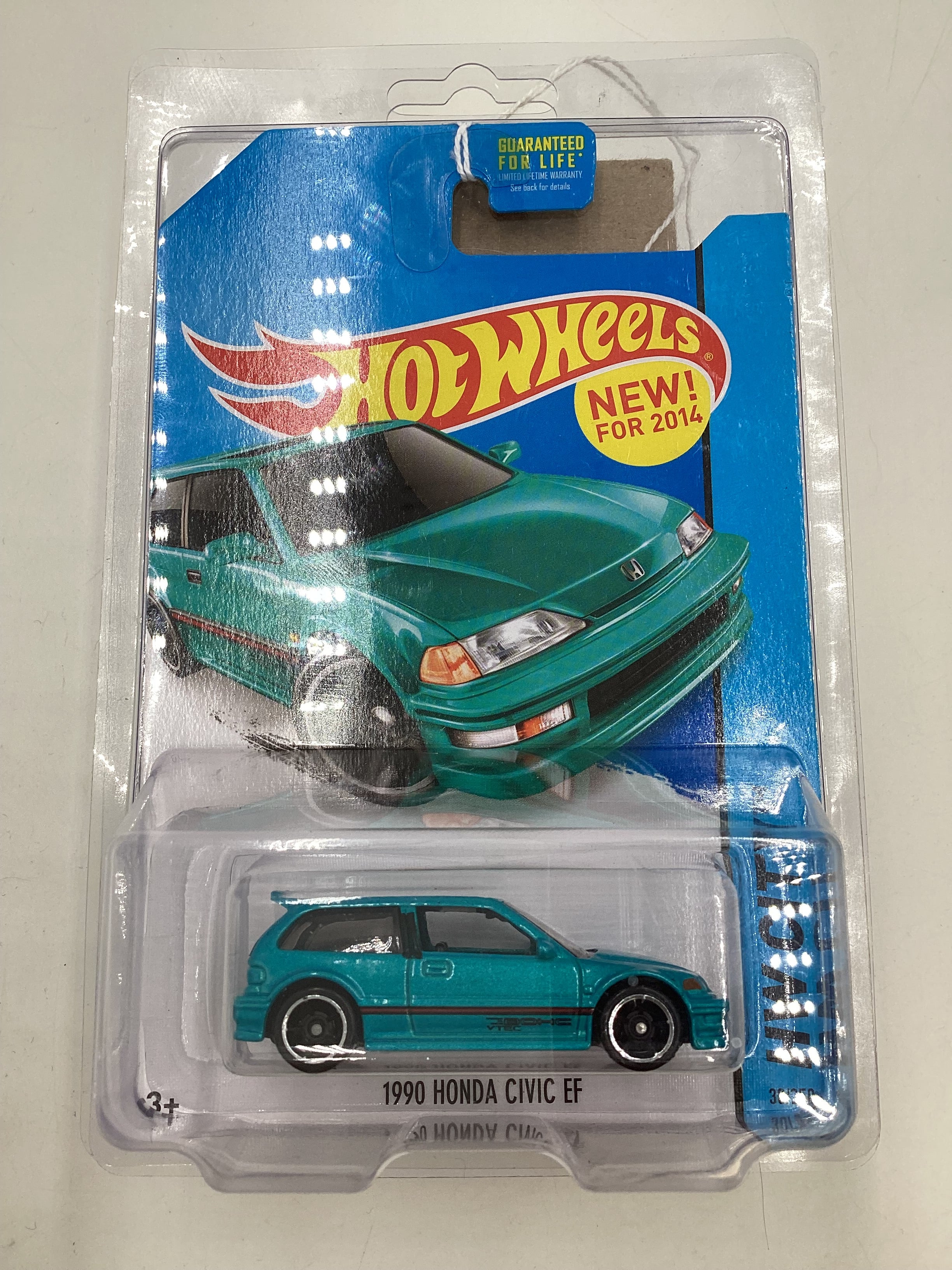 2014 Hot Wheels #30 1990 Honda Civic EF Teal W/Protector - Image 8
