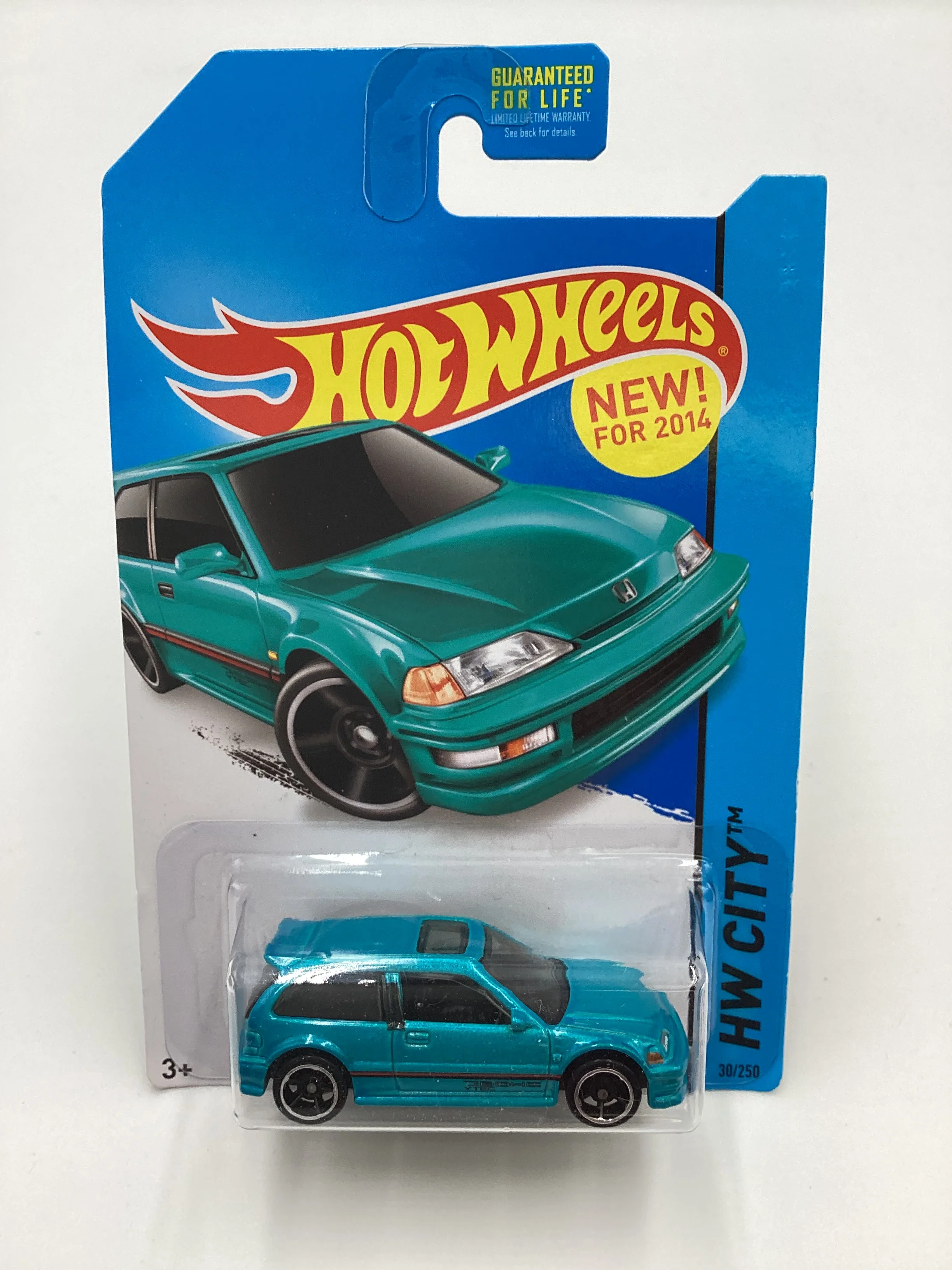 2014 Hot Wheels #30 1990 Honda Civic EF Teal W/Protector - Image 2