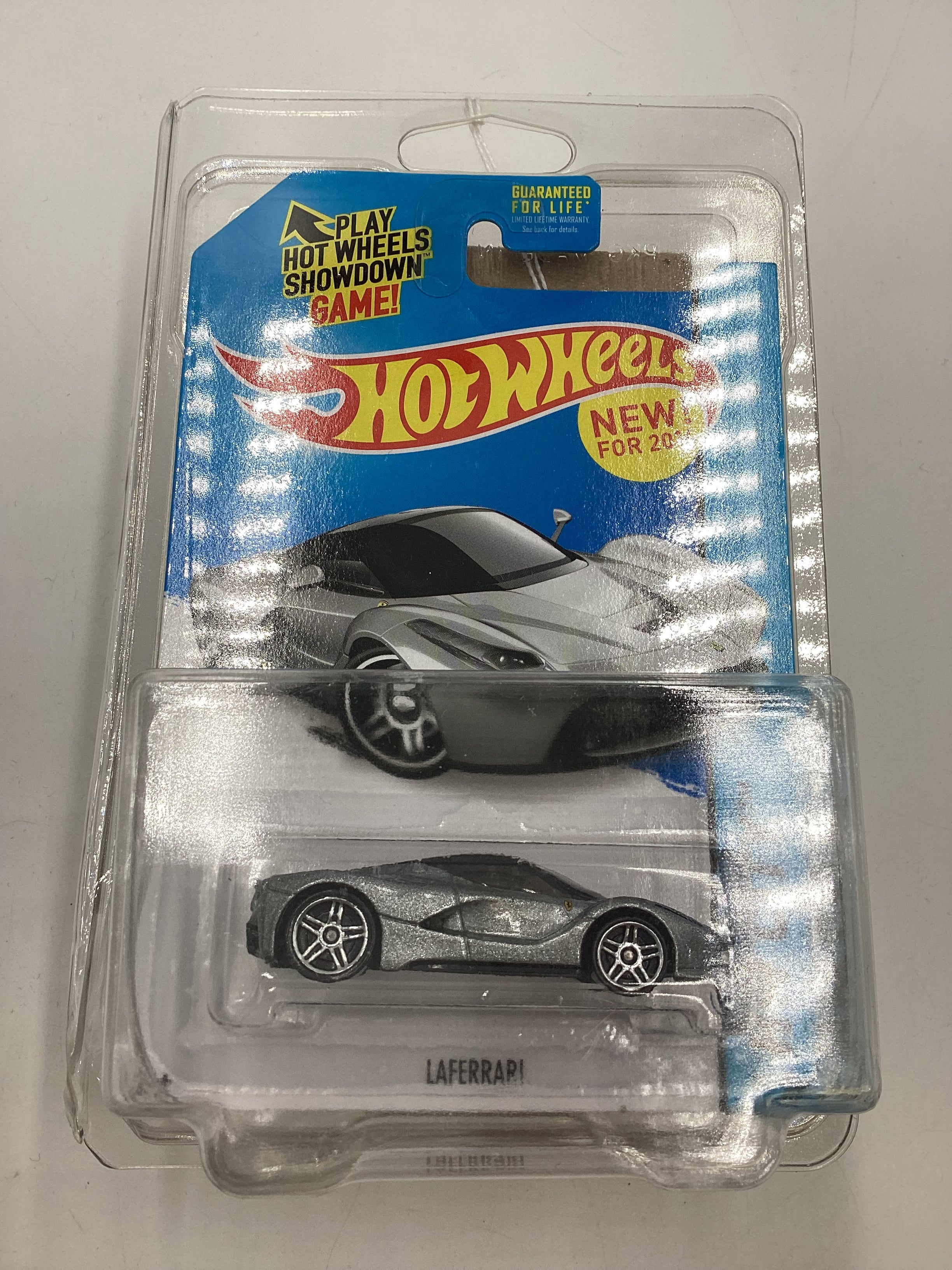 2014 Hot wheels #38 Laferrari Silver w/Protector - Image 8