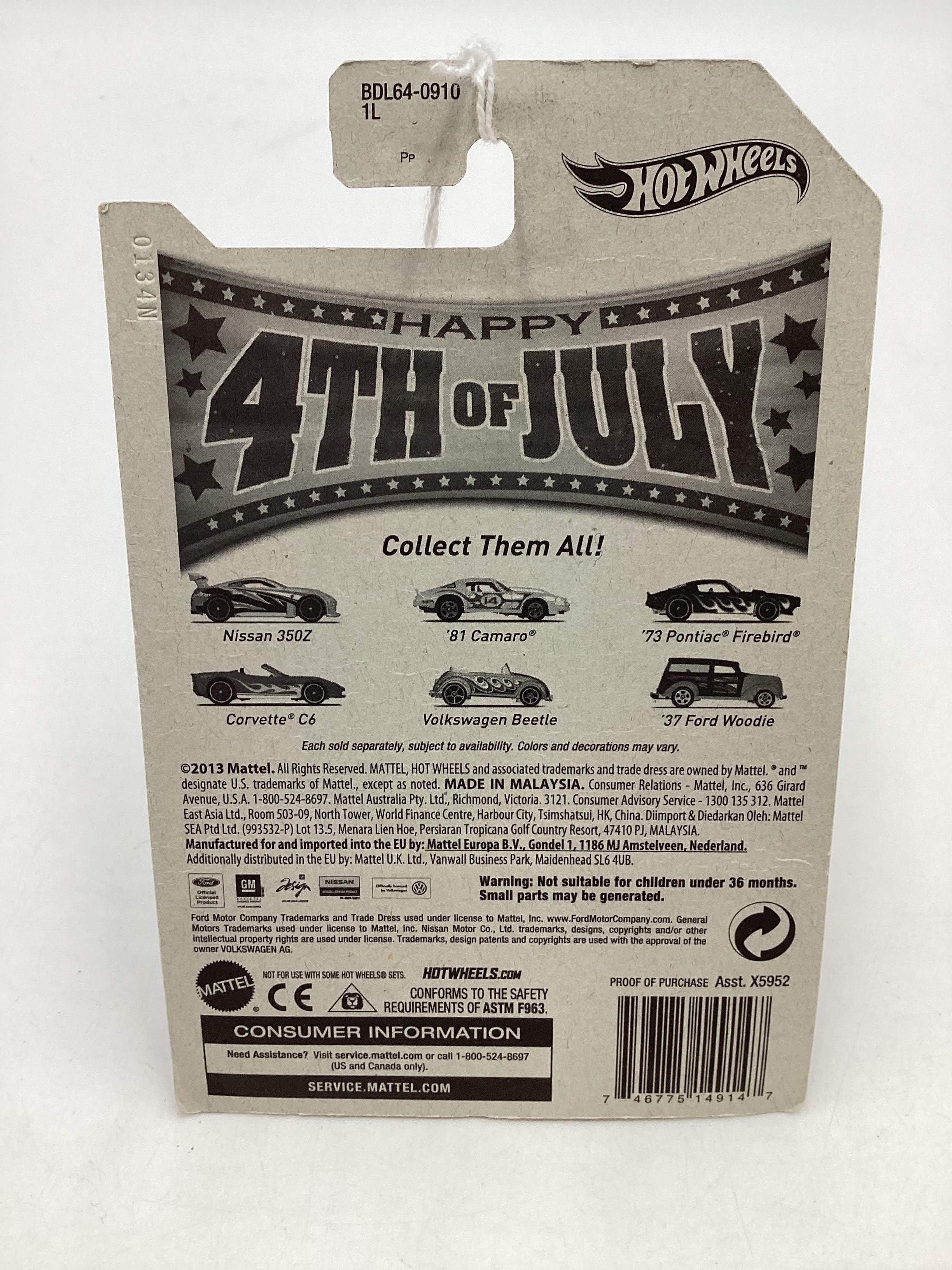 2014 Hot wheels 4th of July 2/6 81 Camaro 160K - Image 7