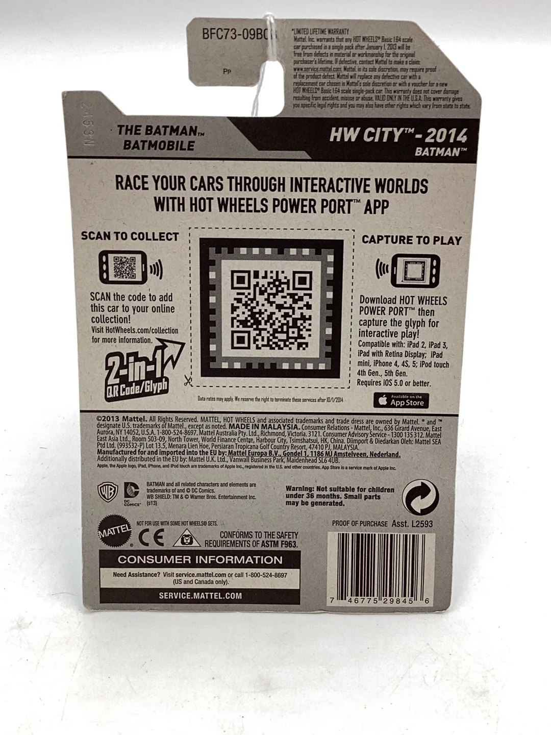 2014 Hot wheels #61 The Batman Batmobile 118I - Image 6