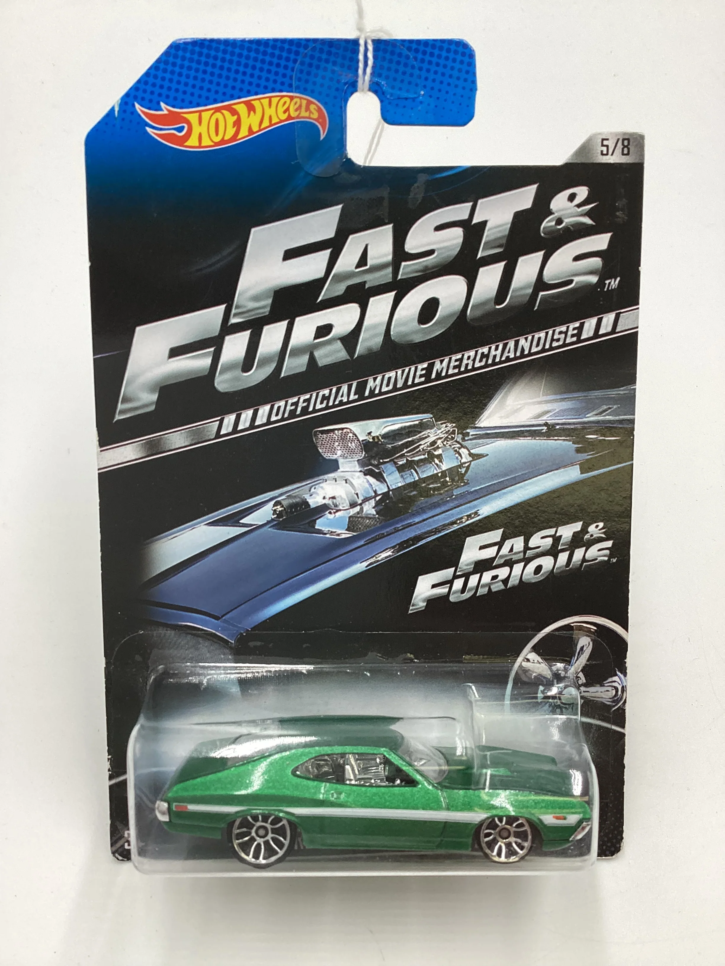 2014 Hot Wheels Fast & Furious #5 72 Ford Grand Torino Sport Green 69E - Image 2
