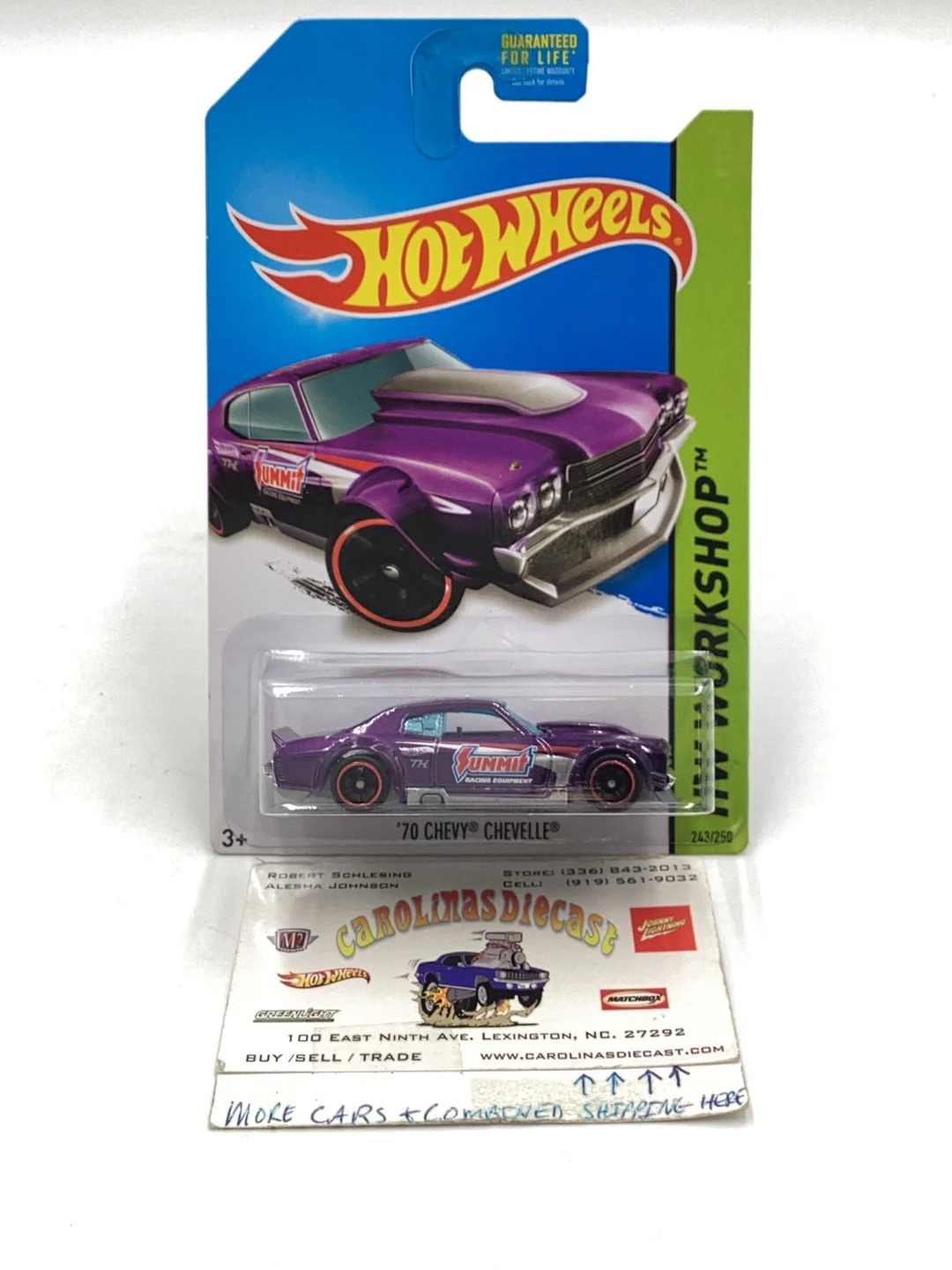 2014 hot wheels super treasure hunt 70 Chevy Chevelle Summit W/Protector