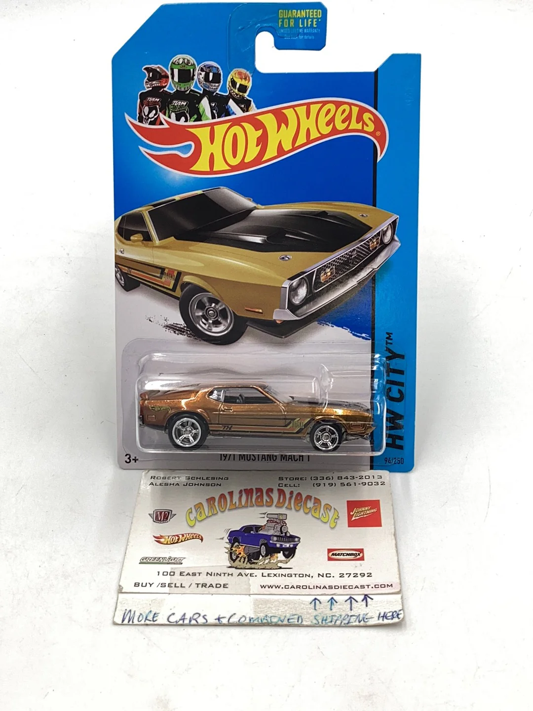 2014 hot wheels super treasure hunt #94 1971 Mustang Mach 1 W/Protector