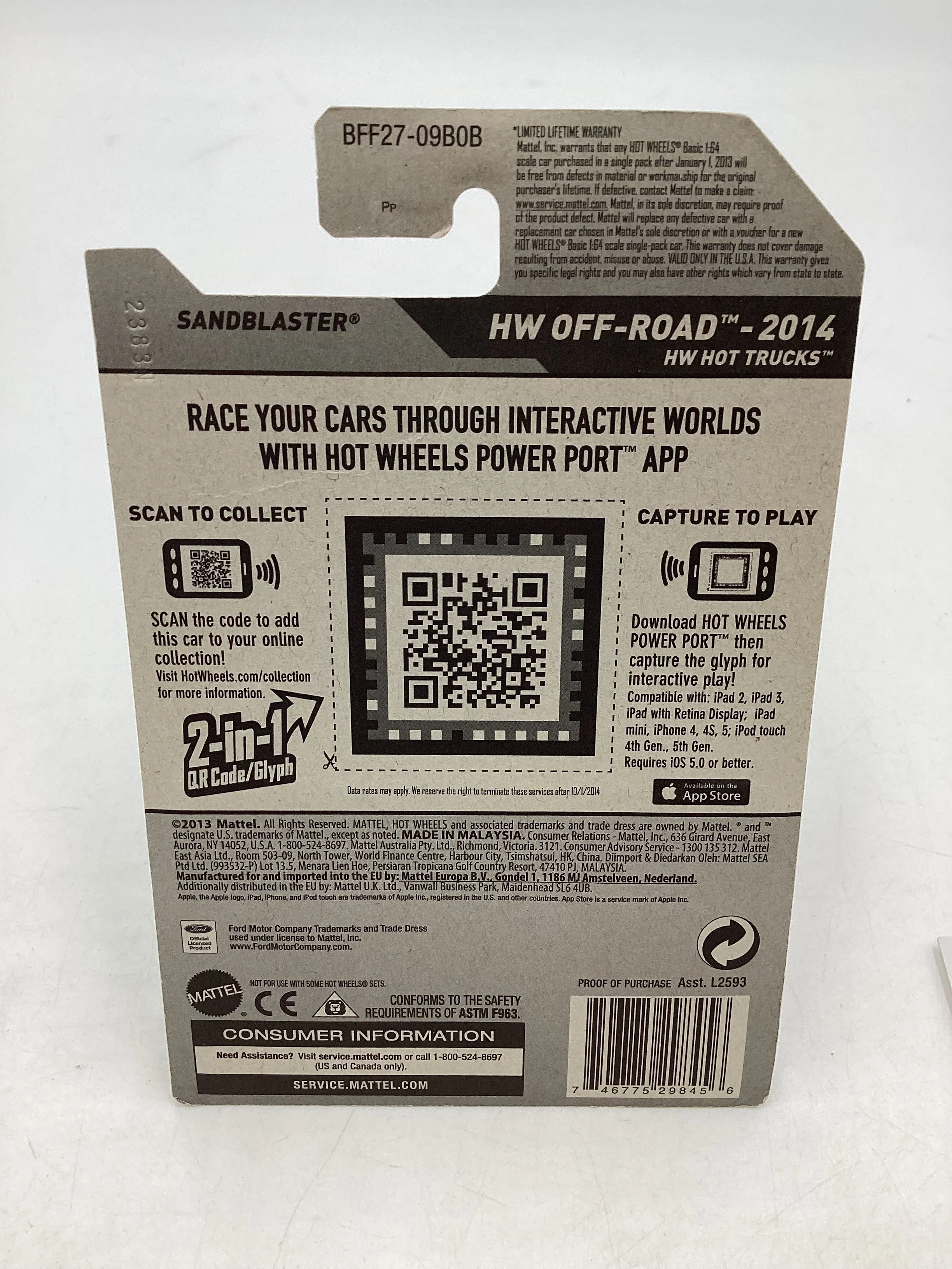 2014 Hot Wheels Super Treasure Hunt Sandblaster W/Protector - Image 7