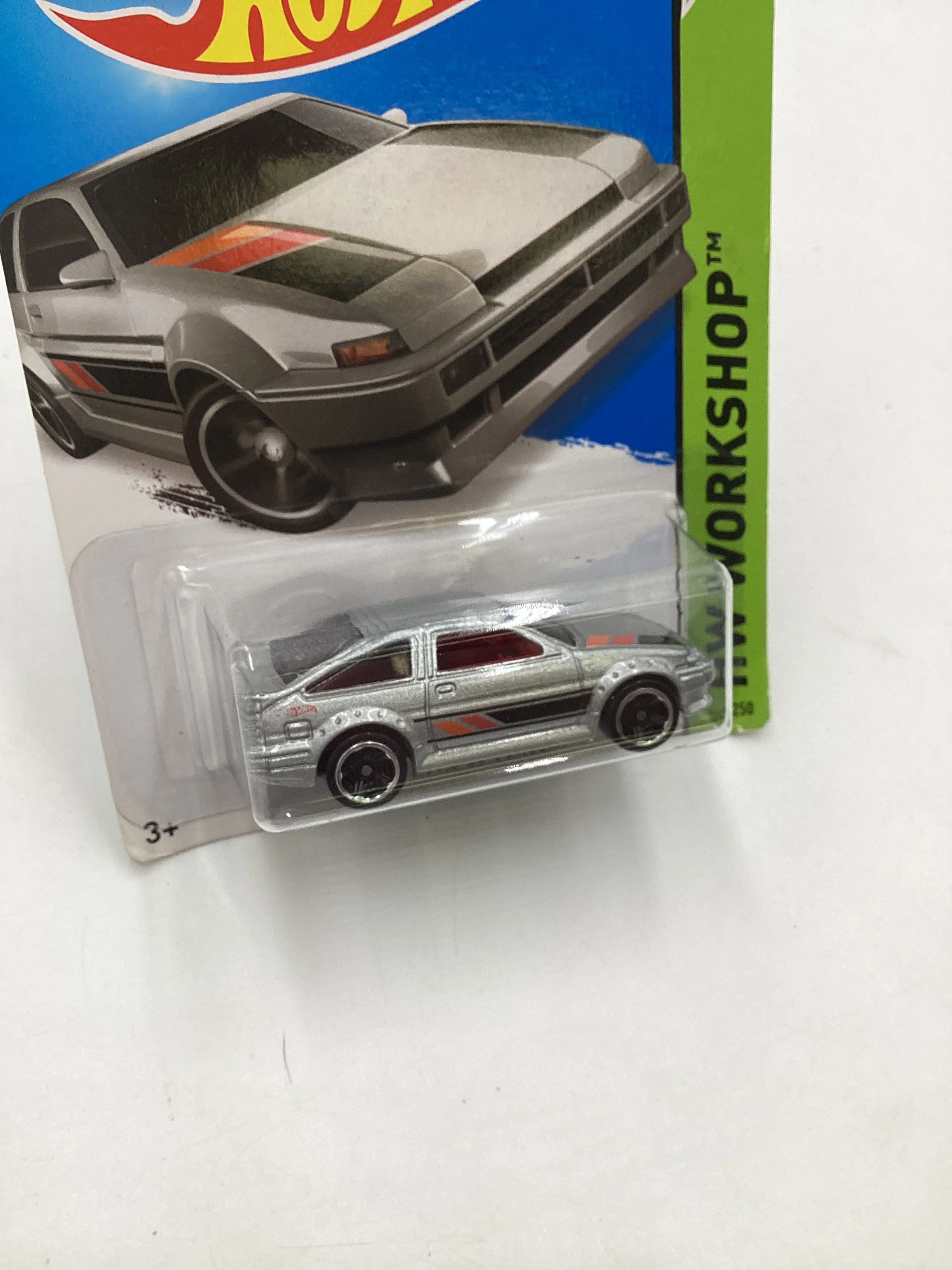 2014 Hot wheels Workshop #222 Toyota AE86 Corolla Silver 94D - Image 5