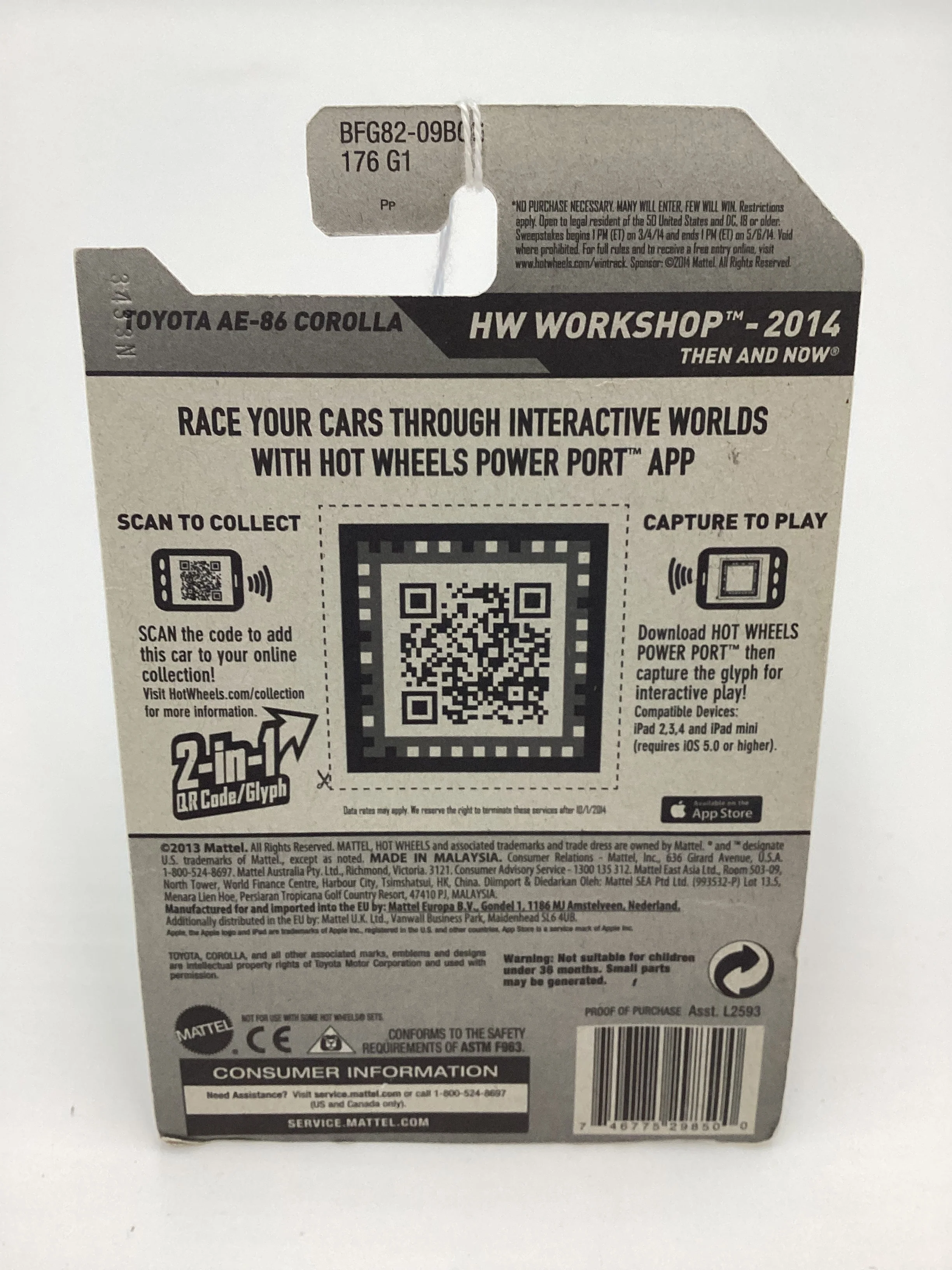 2014 Hot Wheels Zamac 006 #222 Toyota AE86 Corolla 148C - Image 7