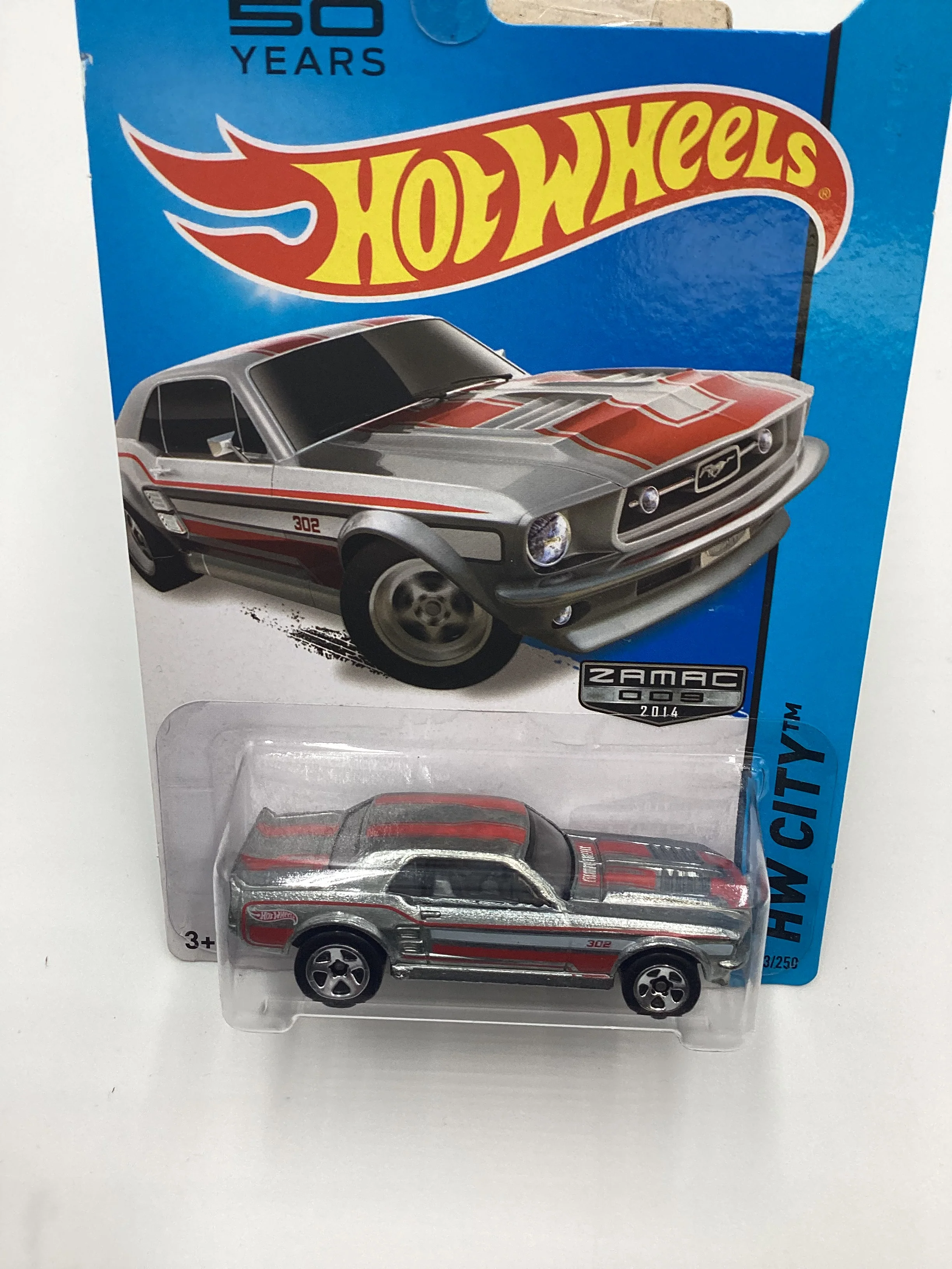 2014 Hot Wheels Zamac 009 #93 67 Ford Mustang Coupe 144E - Image 6