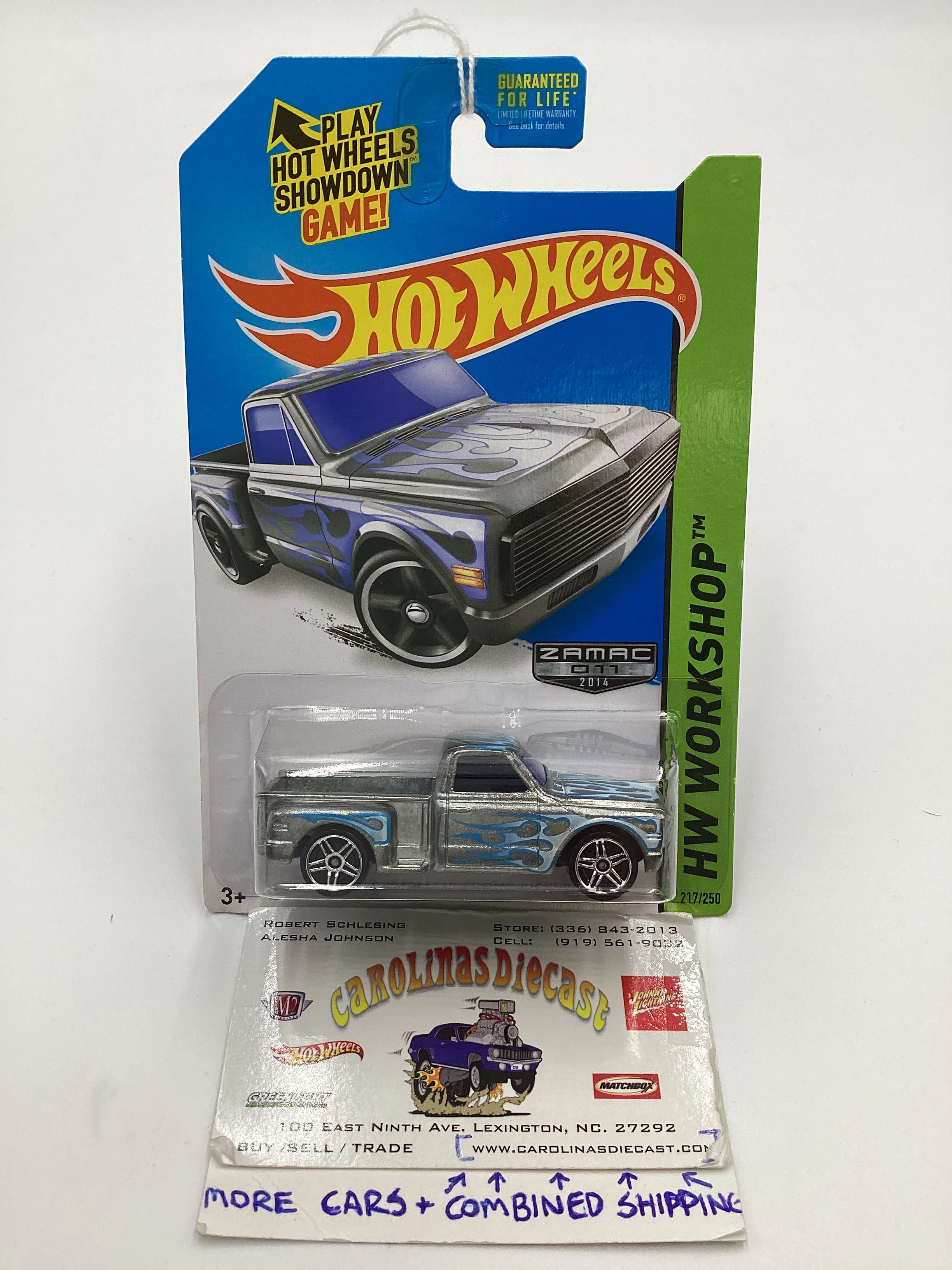 2014 Hot Wheels Zamac 011 #217 Custom 69 Chevy Pickup 149G