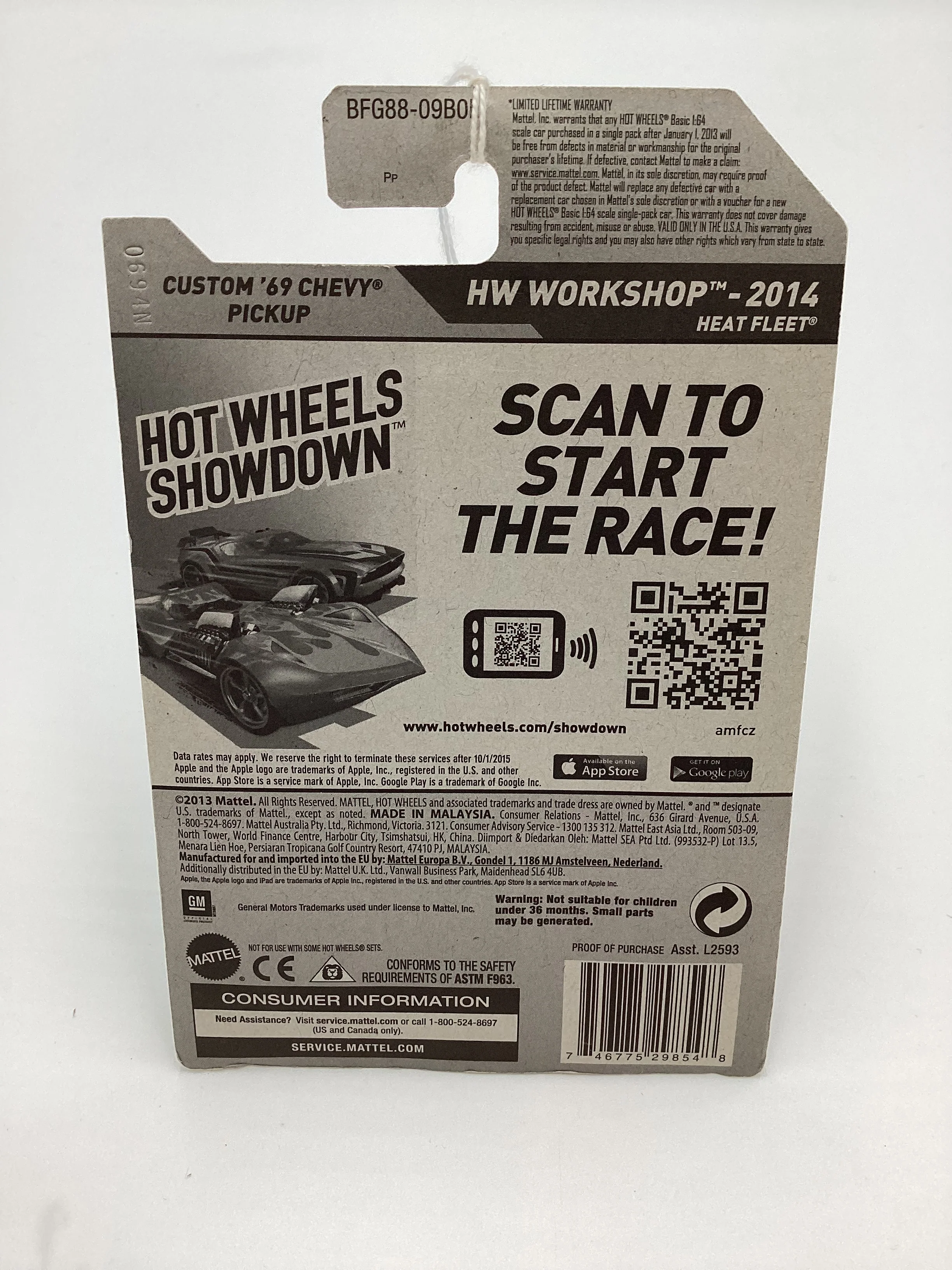 2014 Hot Wheels Zamac 011 #217 Custom 69 Chevy Pickup 149G - Image 7