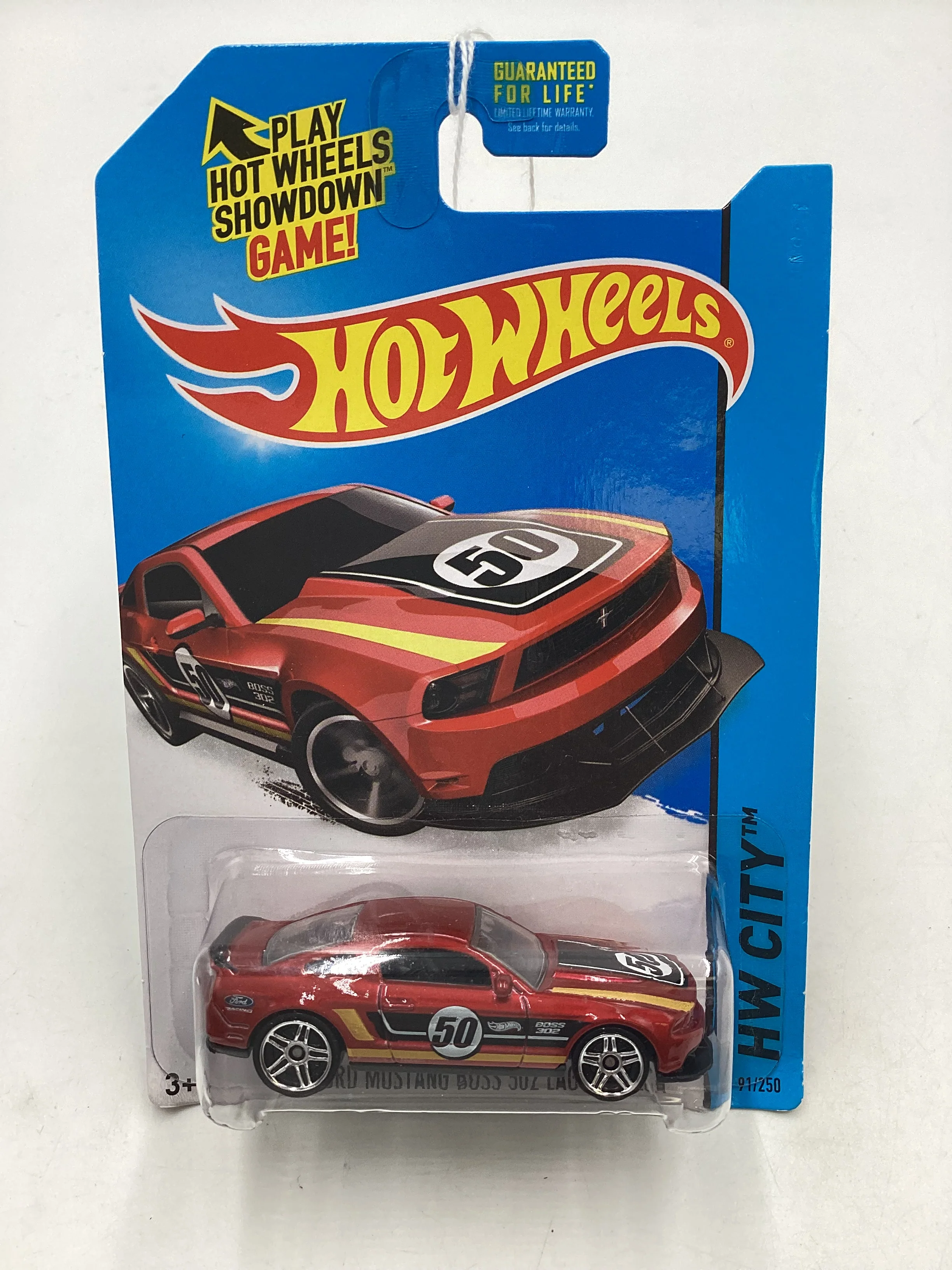 2014 HW City #91 12 Ford Mustang Boss 302 Laguna Seca Red 22E - Image 2
