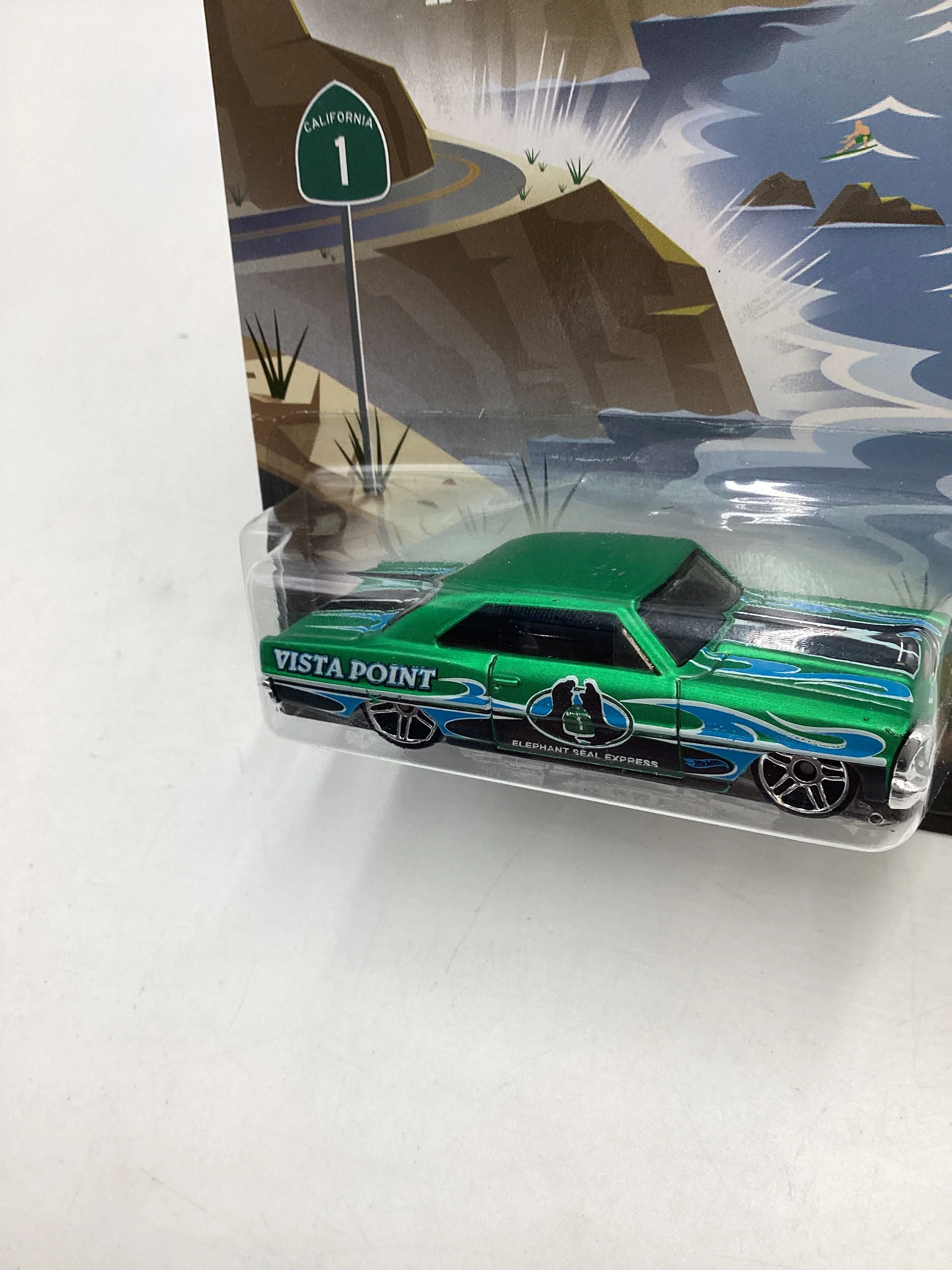 2014 HW Road Trippin #15 66 Chevy Nova Green 161C - Image 4
