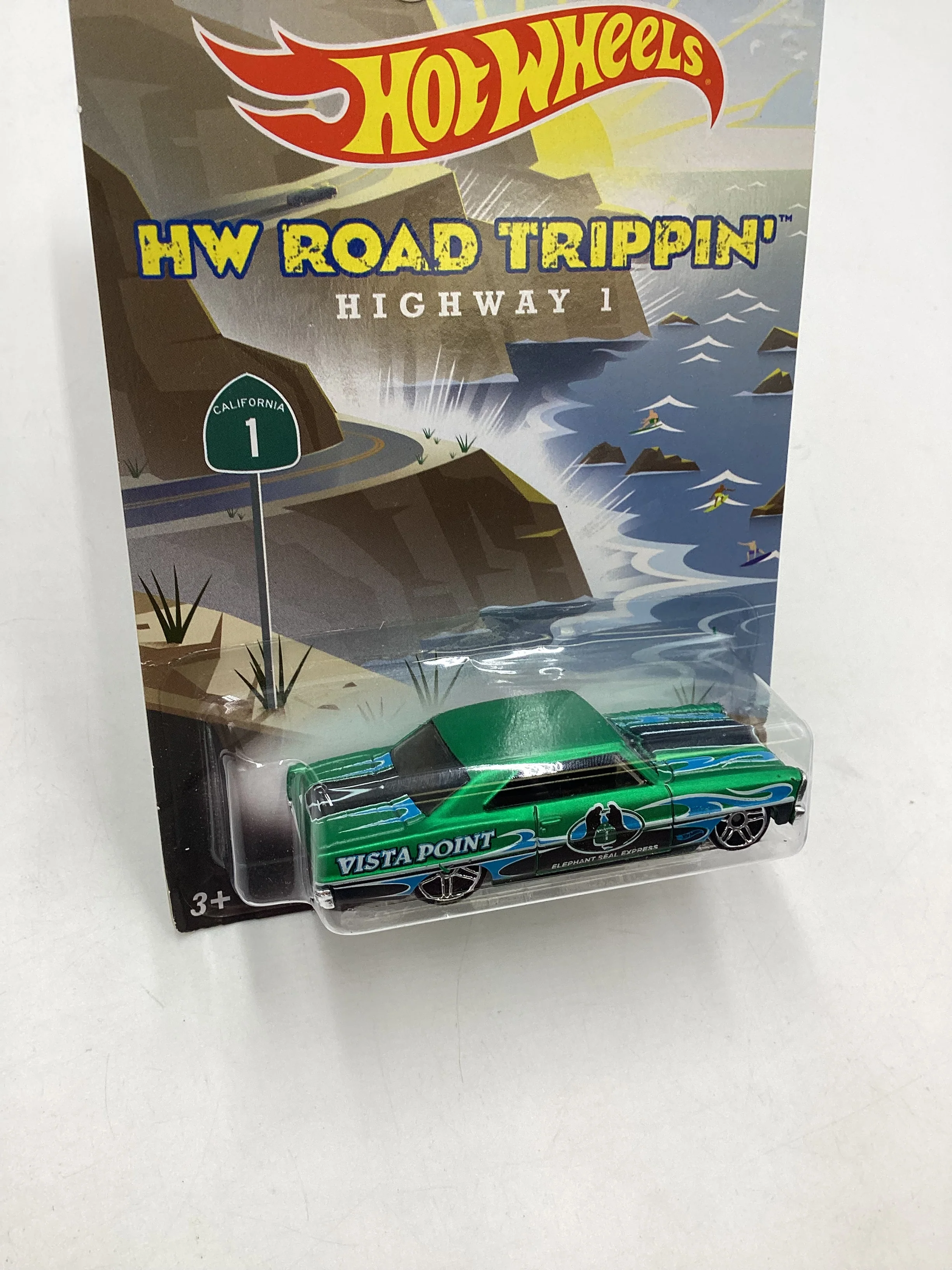 2014 HW Road Trippin #15 66 Chevy Nova Green 161C - Image 5