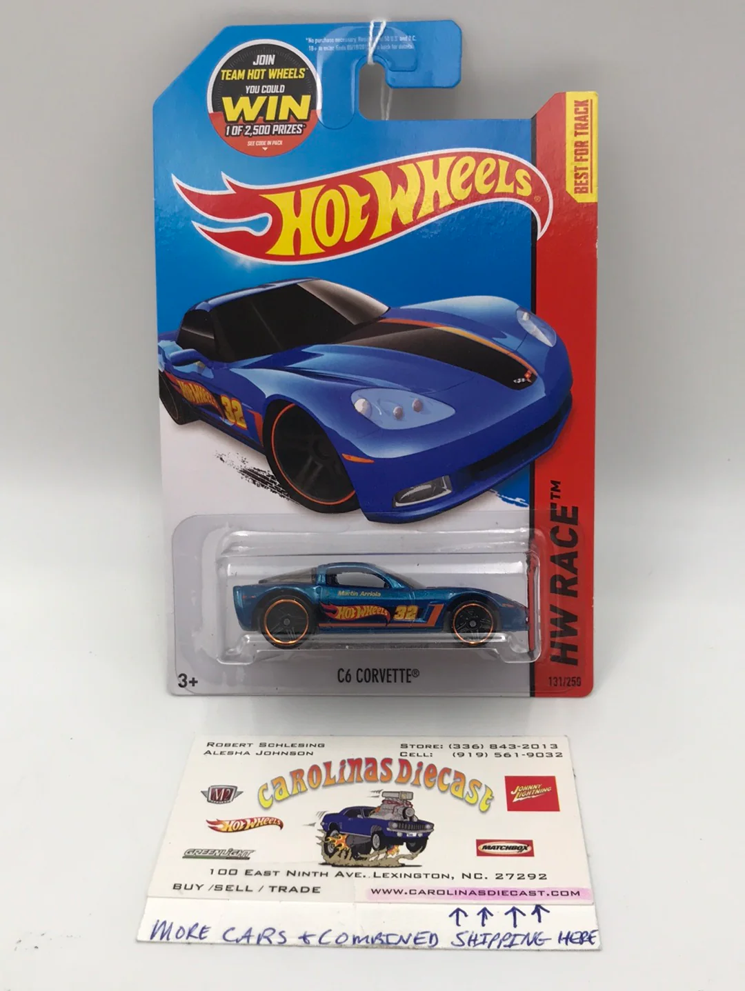 2015 Hot Wheels #131 C6 corvette sticker GG5