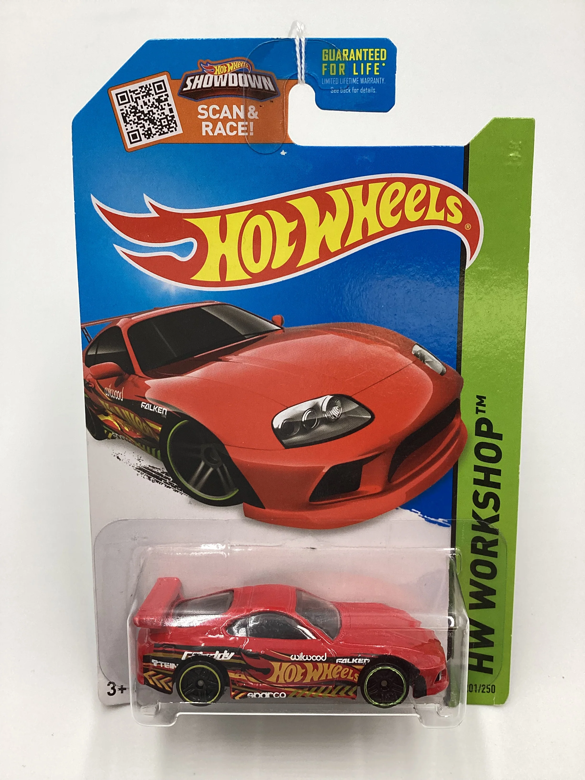 2015 Hot wheels #201 Red Toyota Supra - Image 2
