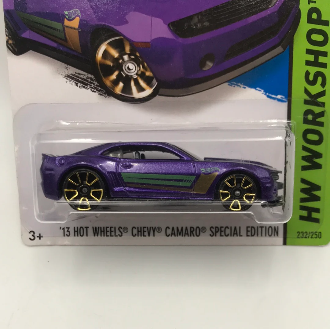 2015 Hot Wheels #232 13 Hot Wheels Chevy Camaro Special edition purple 16G - Image 2