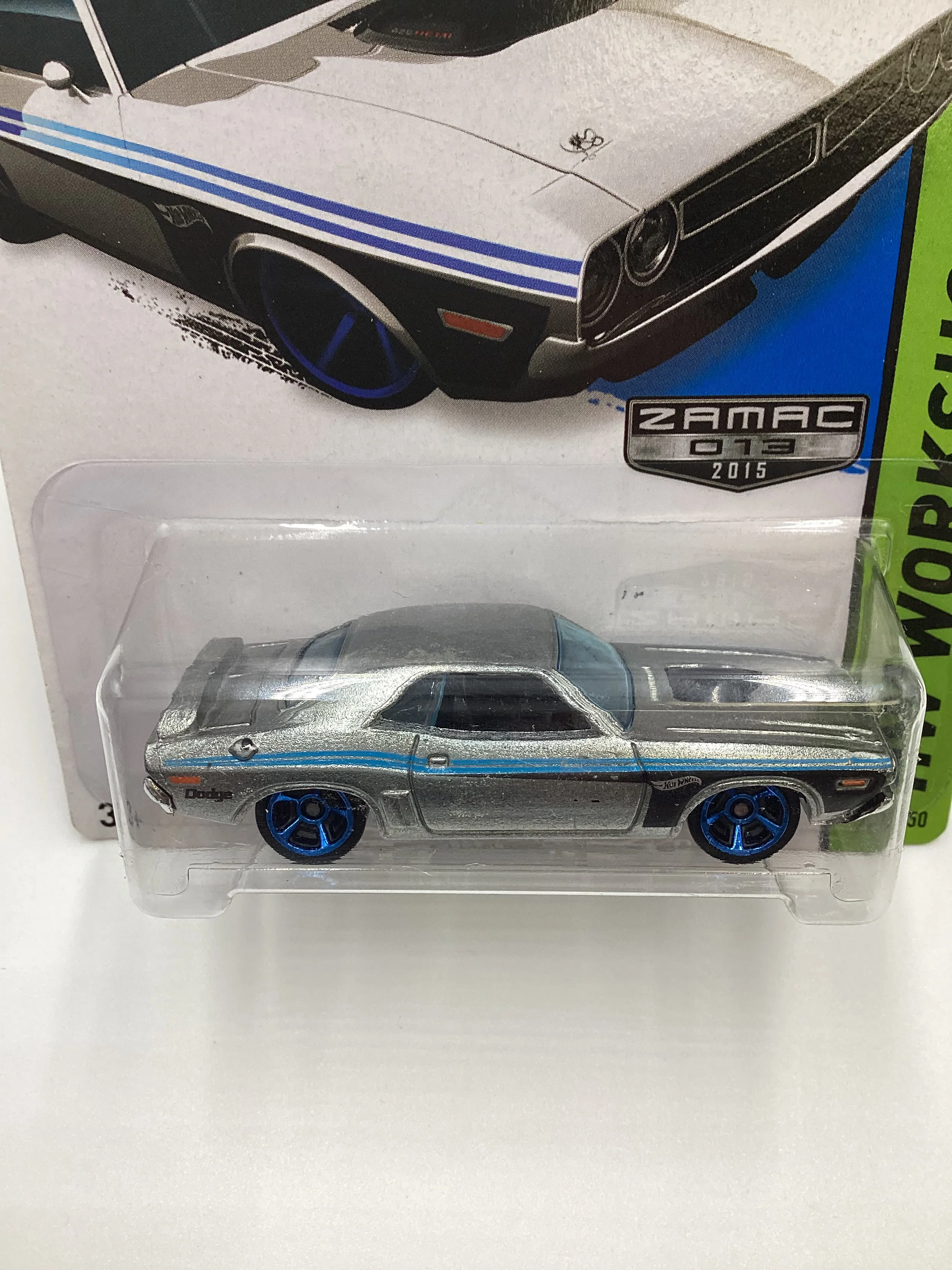 2015 Hot Wheels #227 ZAMAC 013 71 DODGE CHALLENGER 144D - Image 3