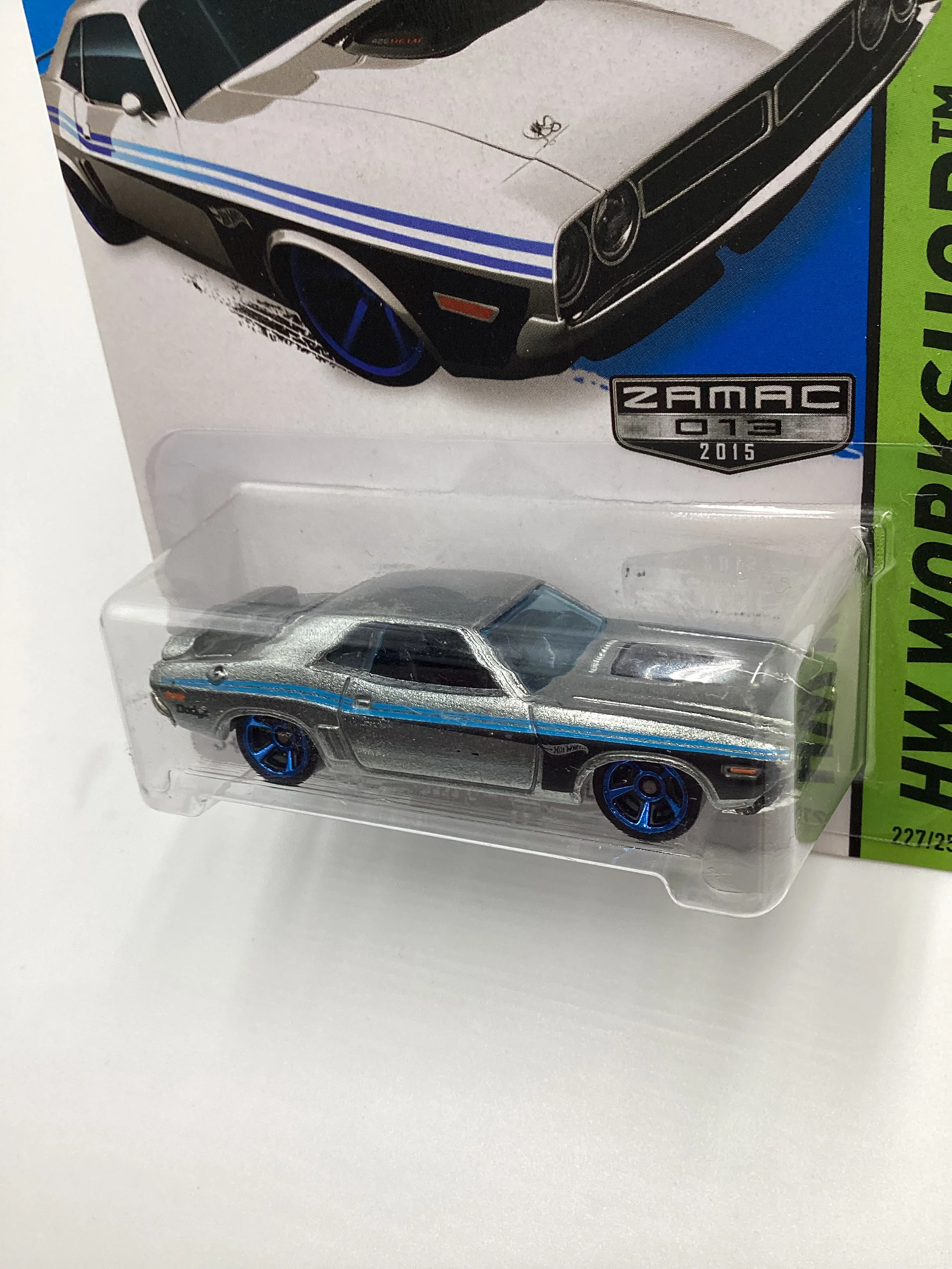 2015 Hot Wheels #227 ZAMAC 013 71 DODGE CHALLENGER 144D - Image 4
