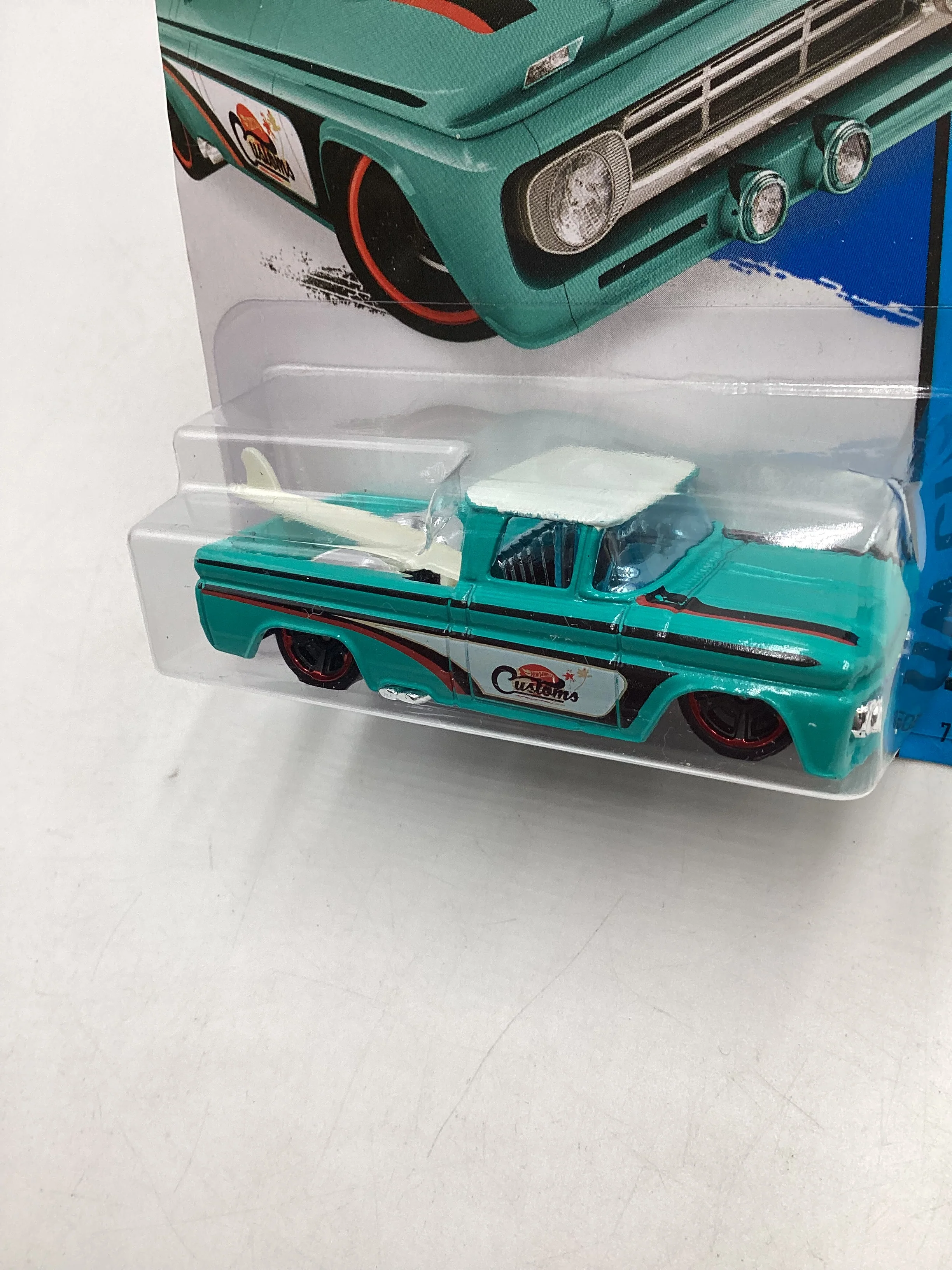 2015 Hot wheels #72 Custom 62 Chevy Blue - Image 4