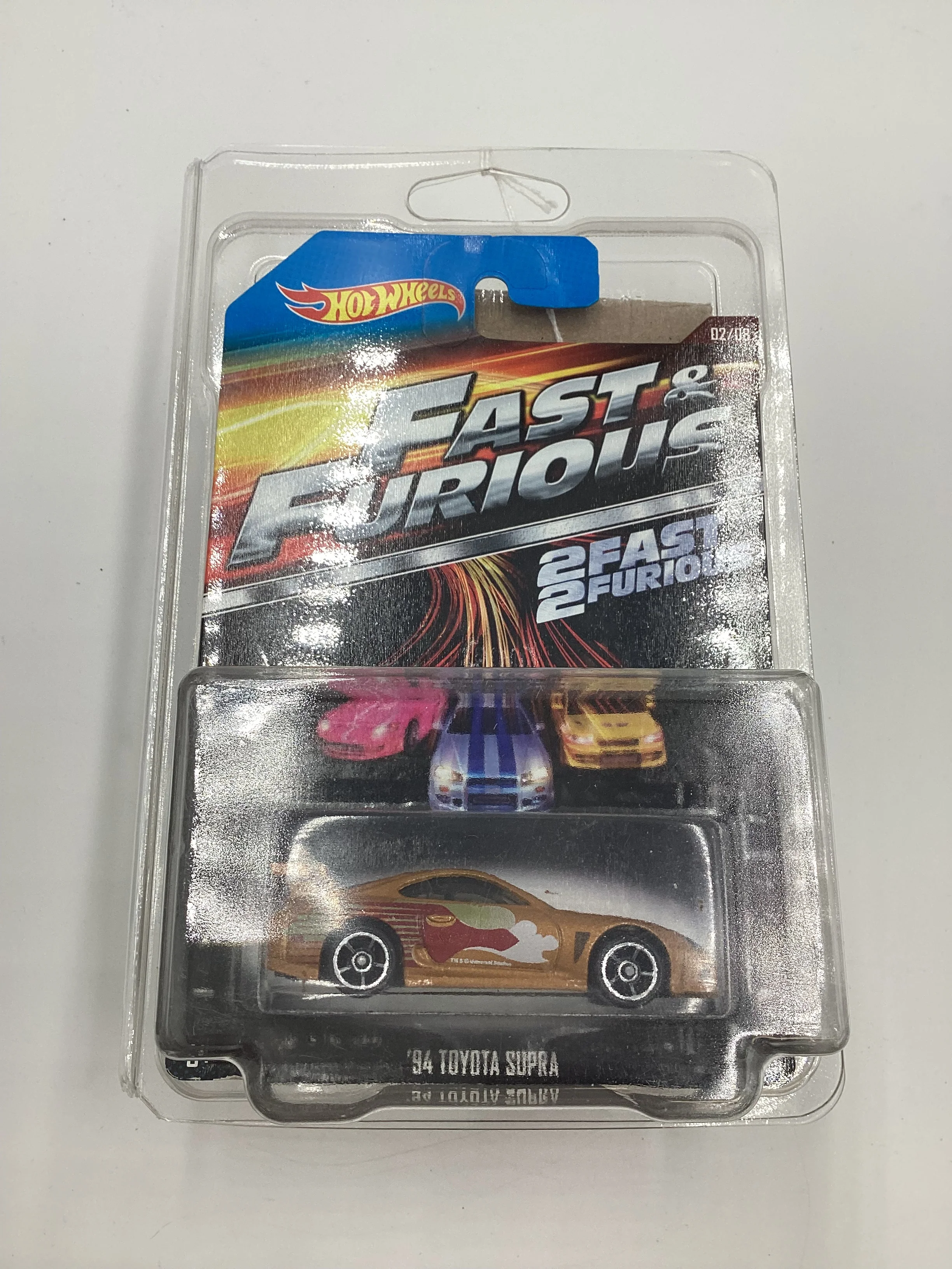 2015 Hot Wheels Fast & Furious #2 94 Toyota Supra Gold W/Protector - Image 8
