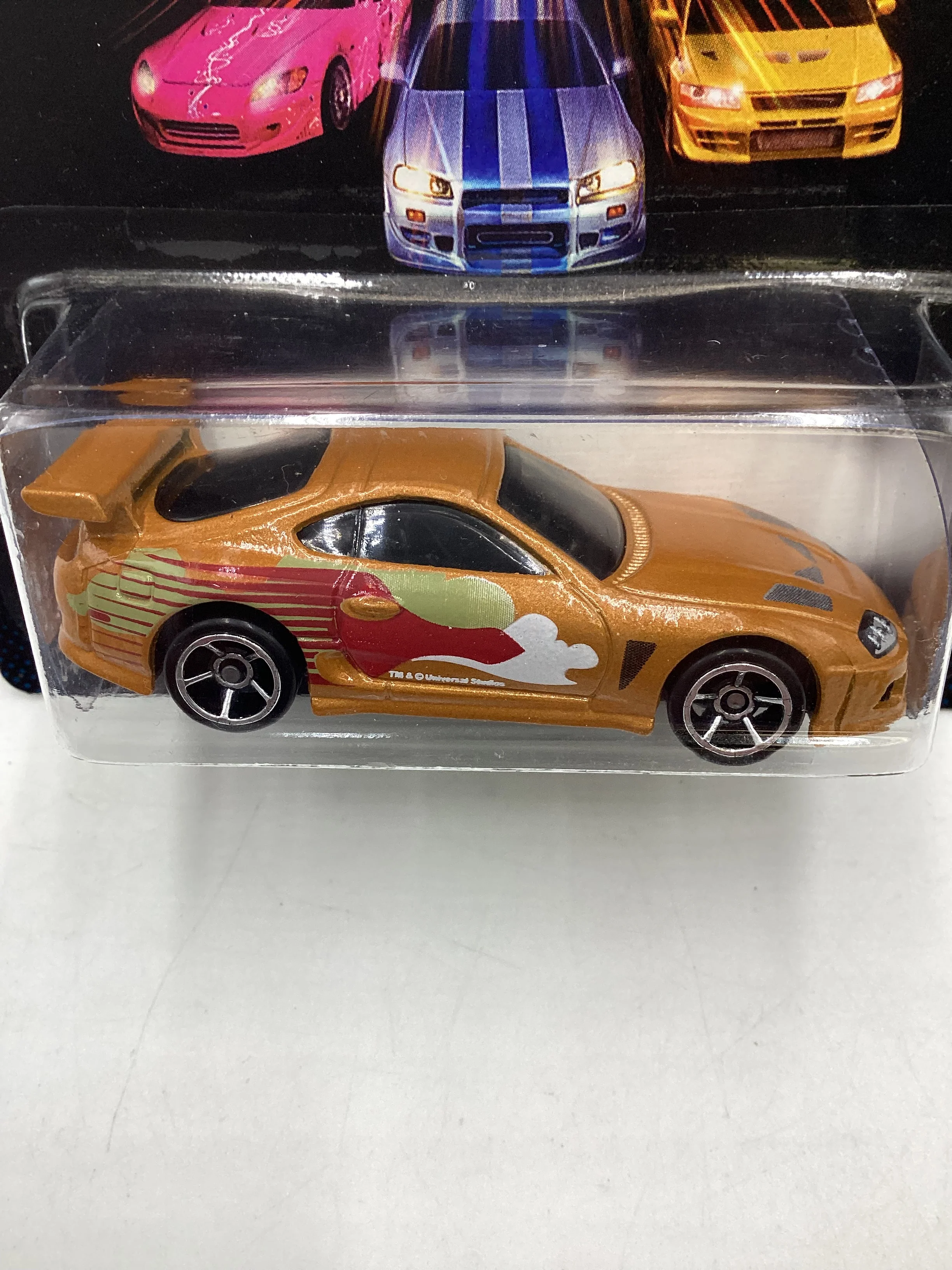 2015 Hot Wheels Fast & Furious 2 Fast 2 Furious 94 Toyota Supra #2 with protector 71A - Image 3
