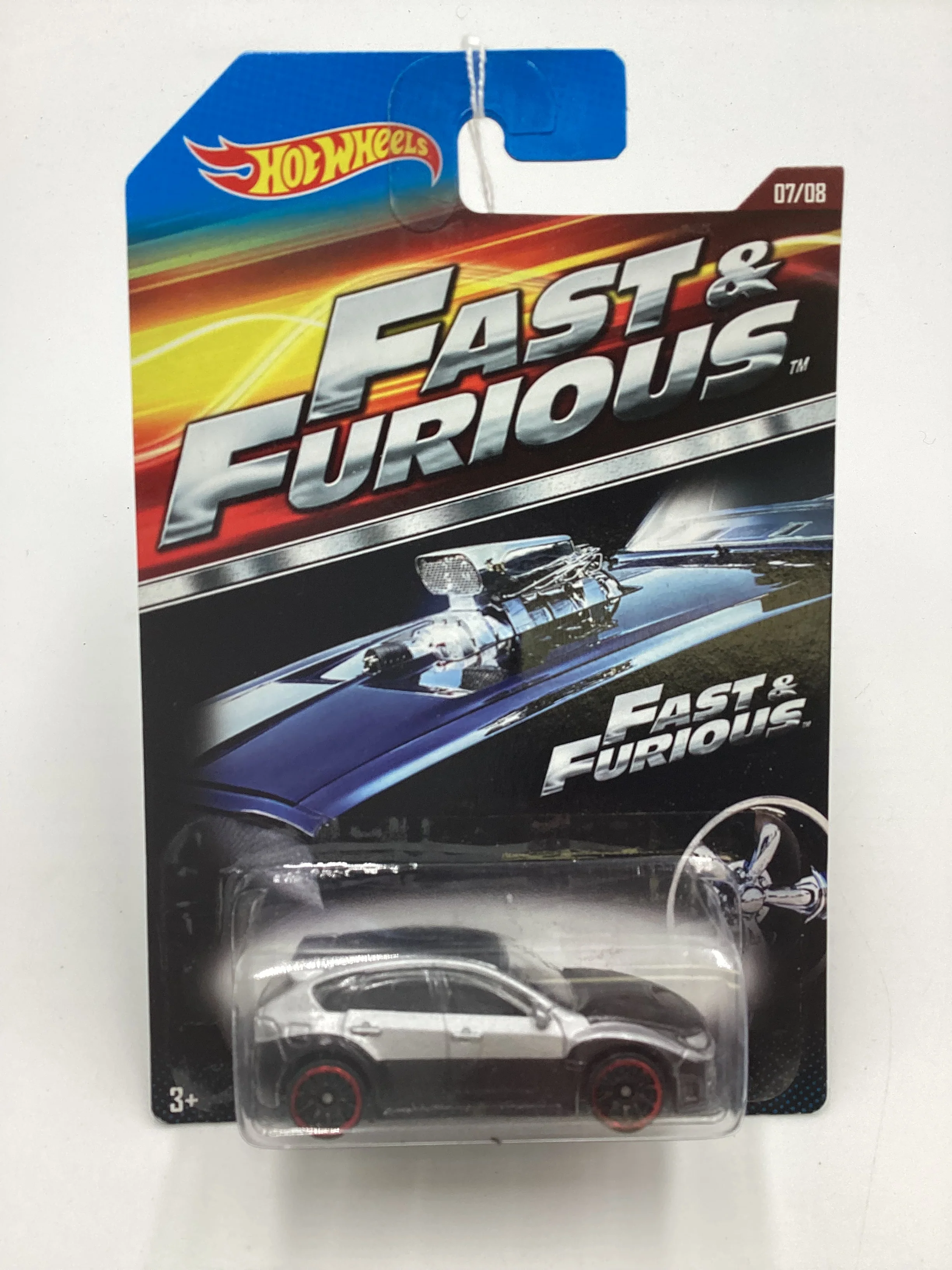 2015 Hot Wheels Fast & Furious #7 Subaru WRX STI Silver/Black 72A - Image 2