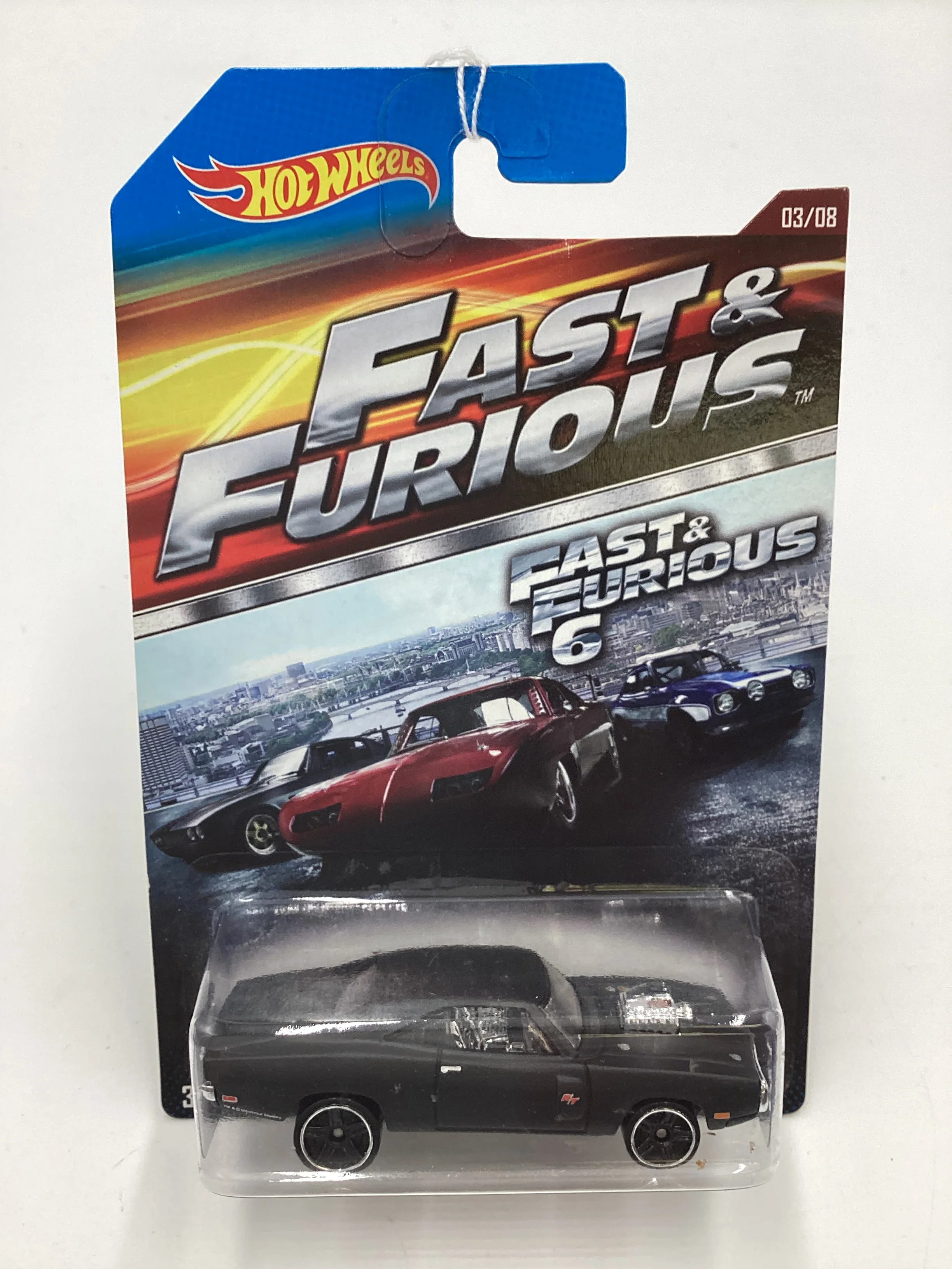 2015 Hot Wheels Fast & Furious #3 70 Dodge Charger R/T Black 69E - Image 2