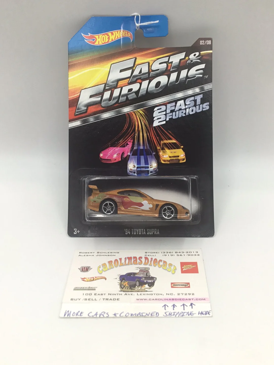 2015 Hot Wheels Fast & Furious 94 Toyota Supra 2/8 #2 Walmart exclusive