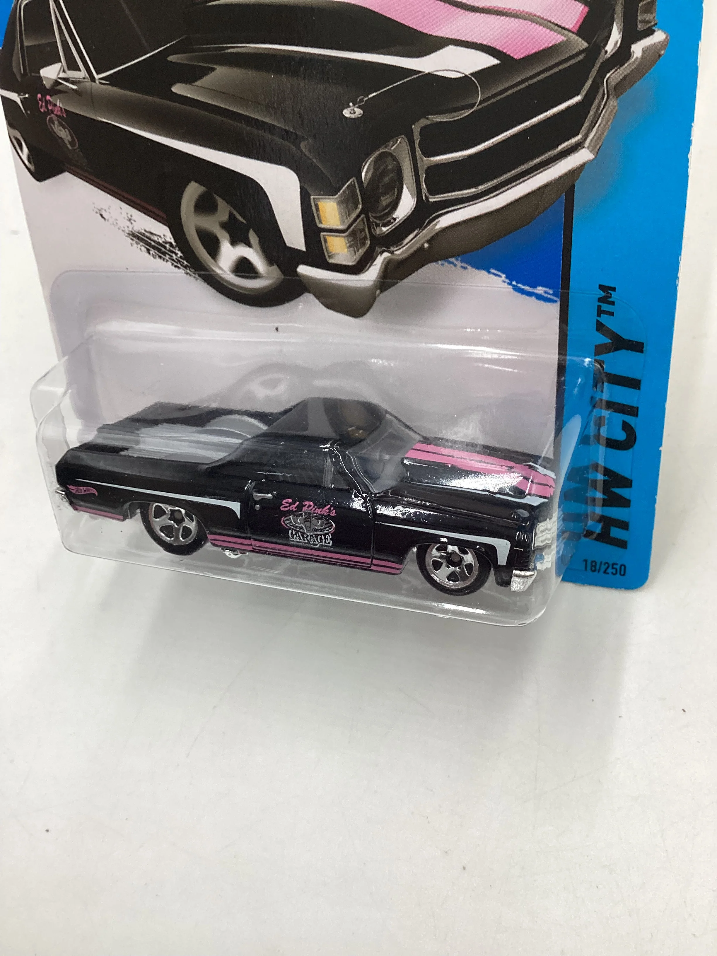2015 Hot wheels HW City #18 71 El Camino Black 14G - Image 4