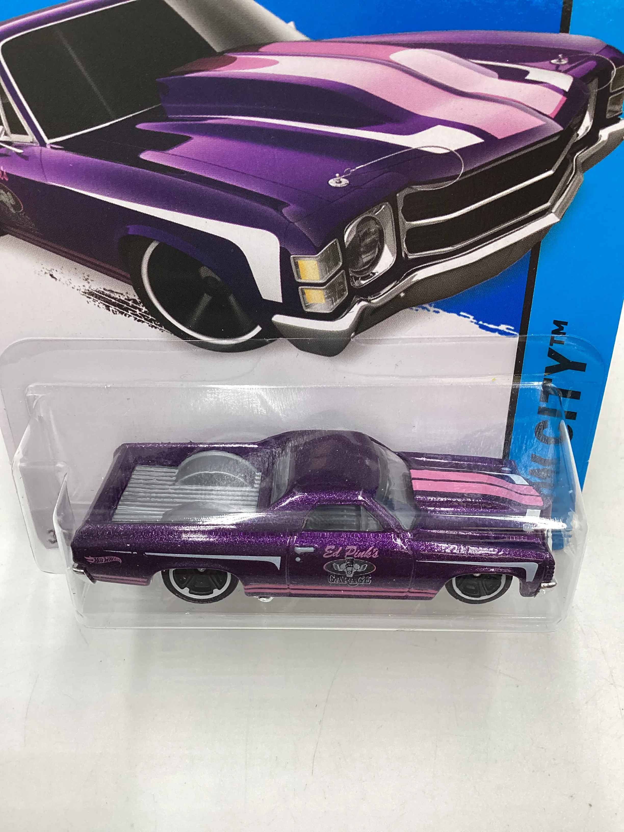 2015 Hot wheels HW City #18 71 El Camino Purple 15G - Image 6