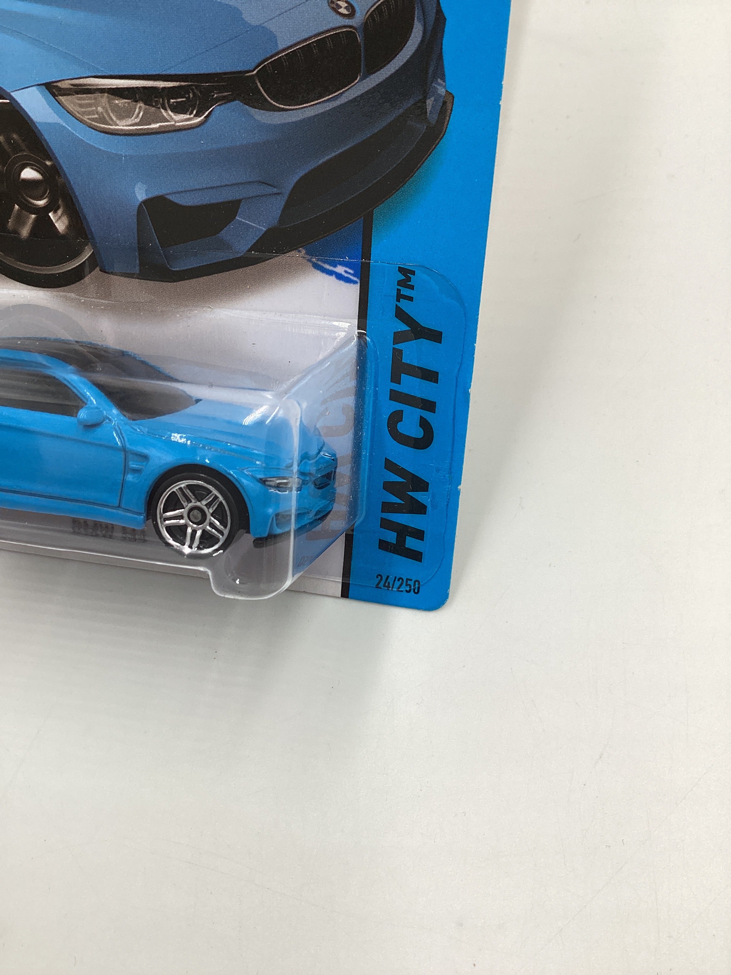 2015 Hot wheels HW City #24 Blue BMW M4 - Image 4