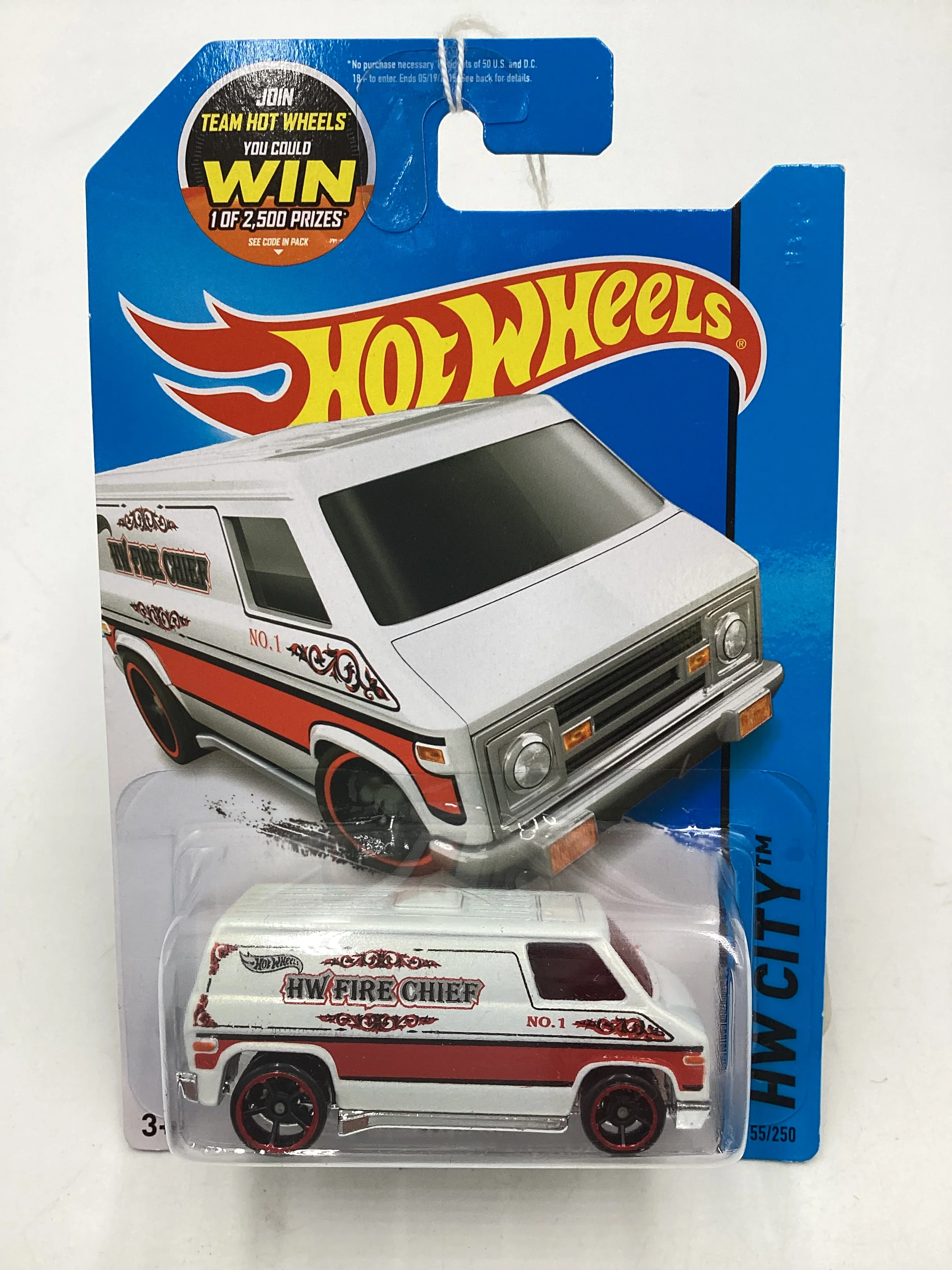2015 Hot wheels HW City #55 Super Van White 14G - Image 2