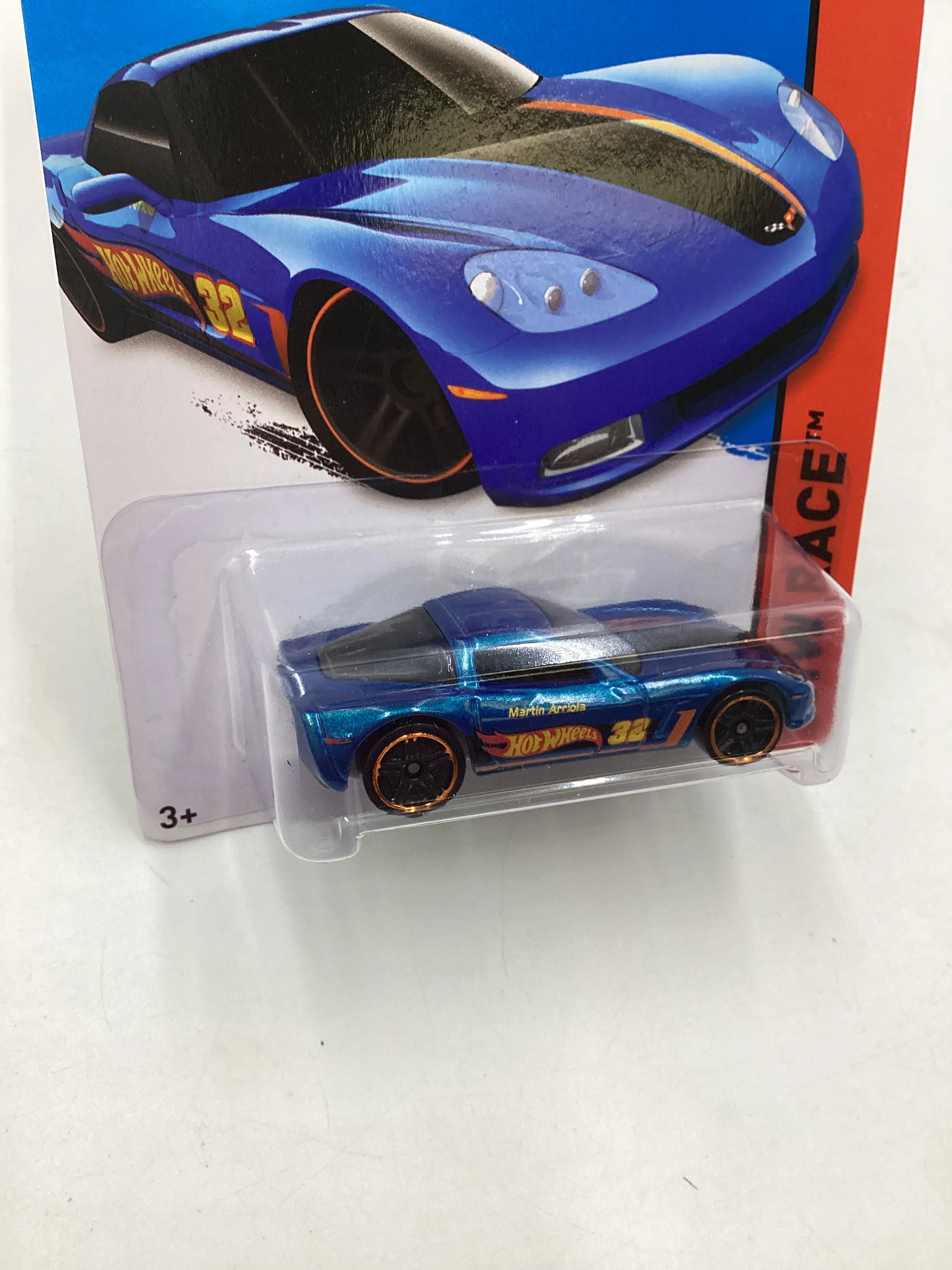 2015 Hot Wheels HW Race #131 Corvette C6 Blue 15B - Image 5
