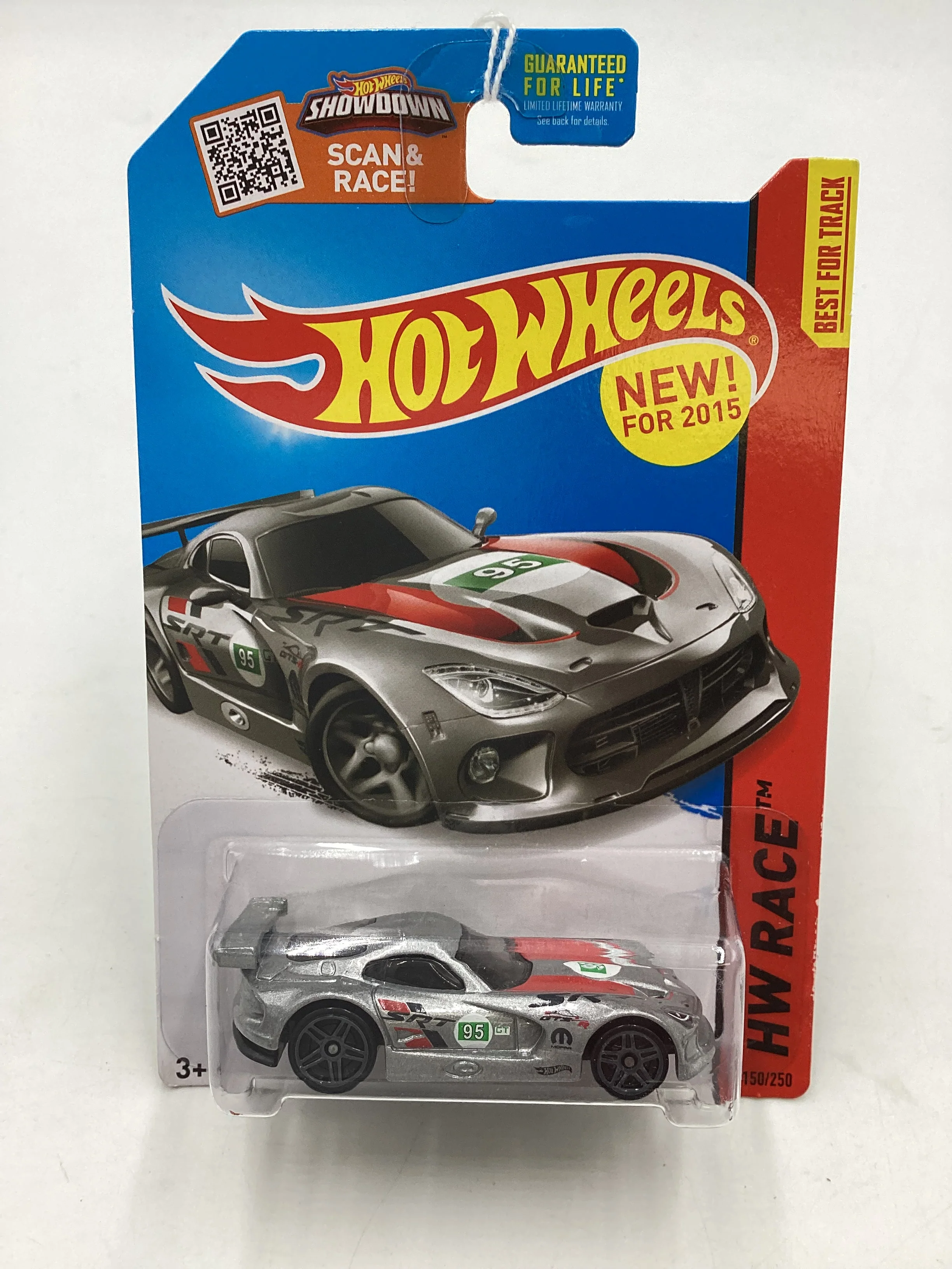 2015 Hot Wheels HW Race #150 SRT Viper GTS-R Silver 60E - Image 2
