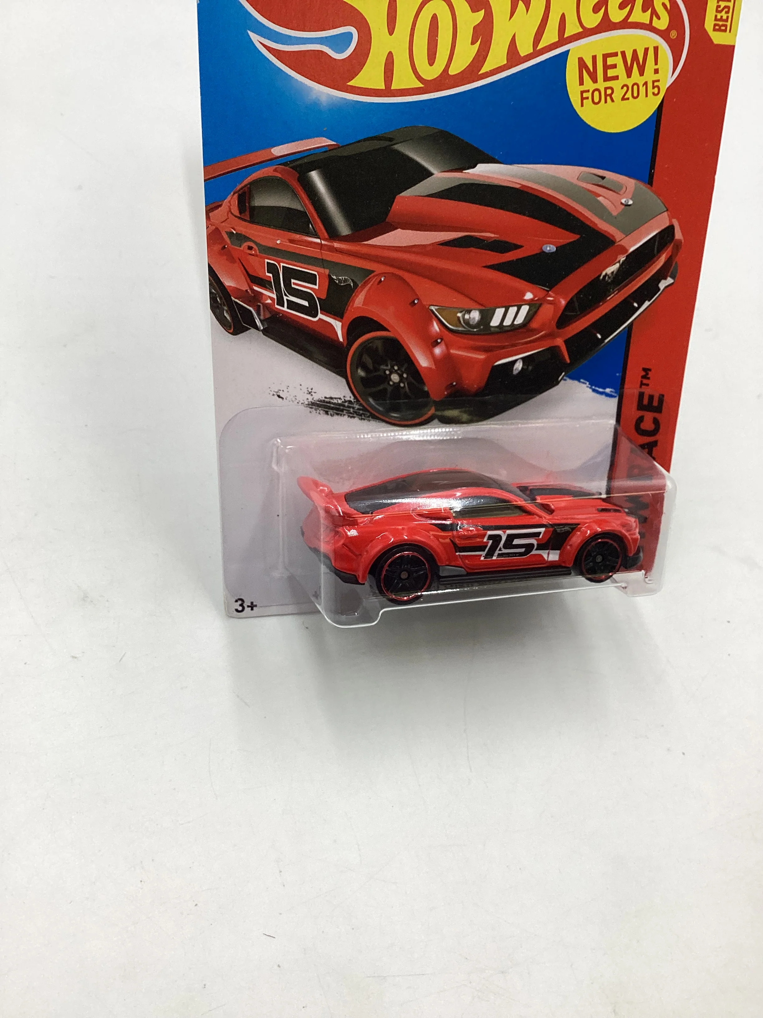 2015 Hot Wheels HW Race #154 Custom 15 Ford Mustang Red 30E - Image 5