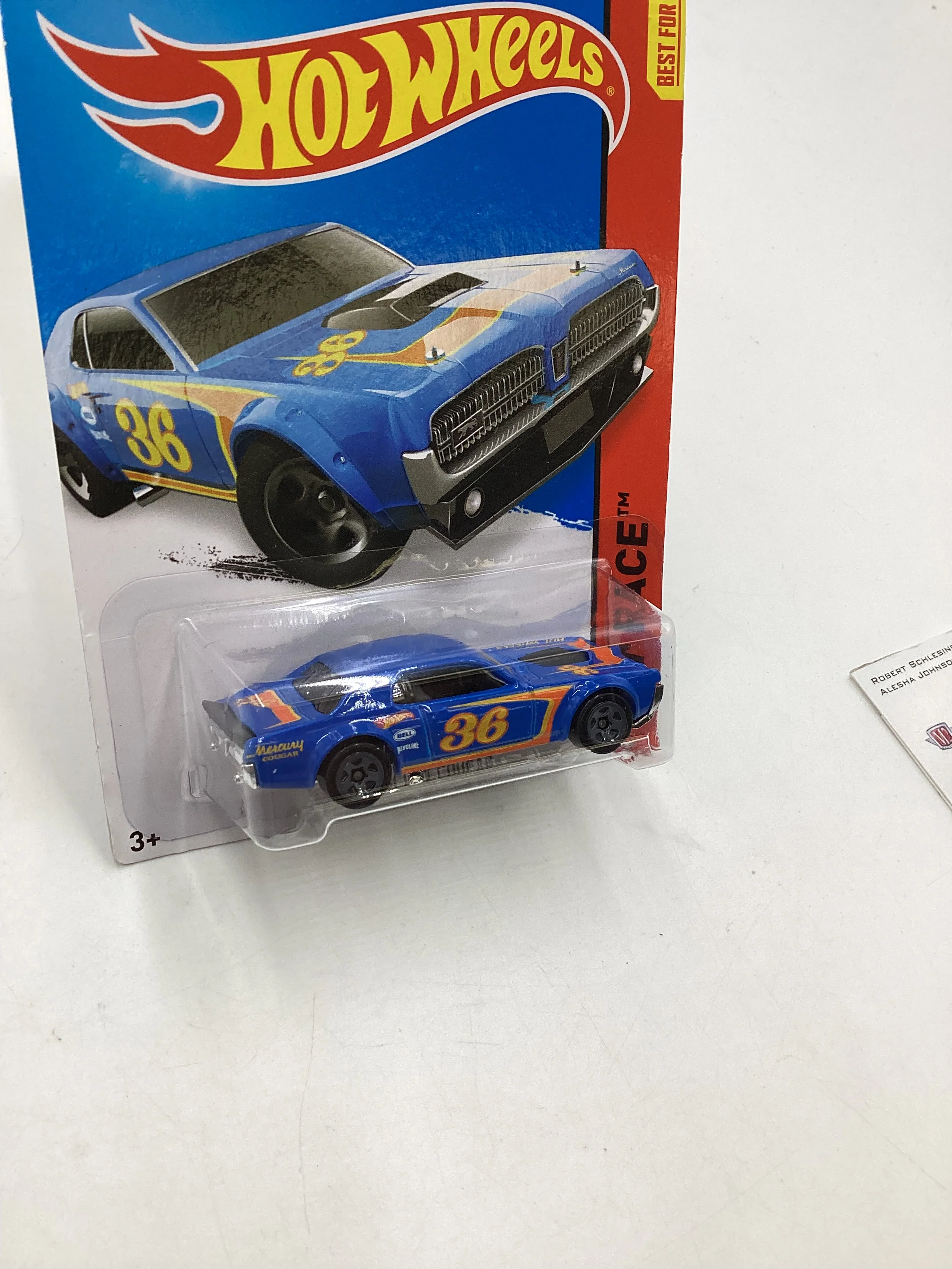 2015 Hot Wheels HW Race #181 68 Mercury Cougar Blue 40B - Image 5