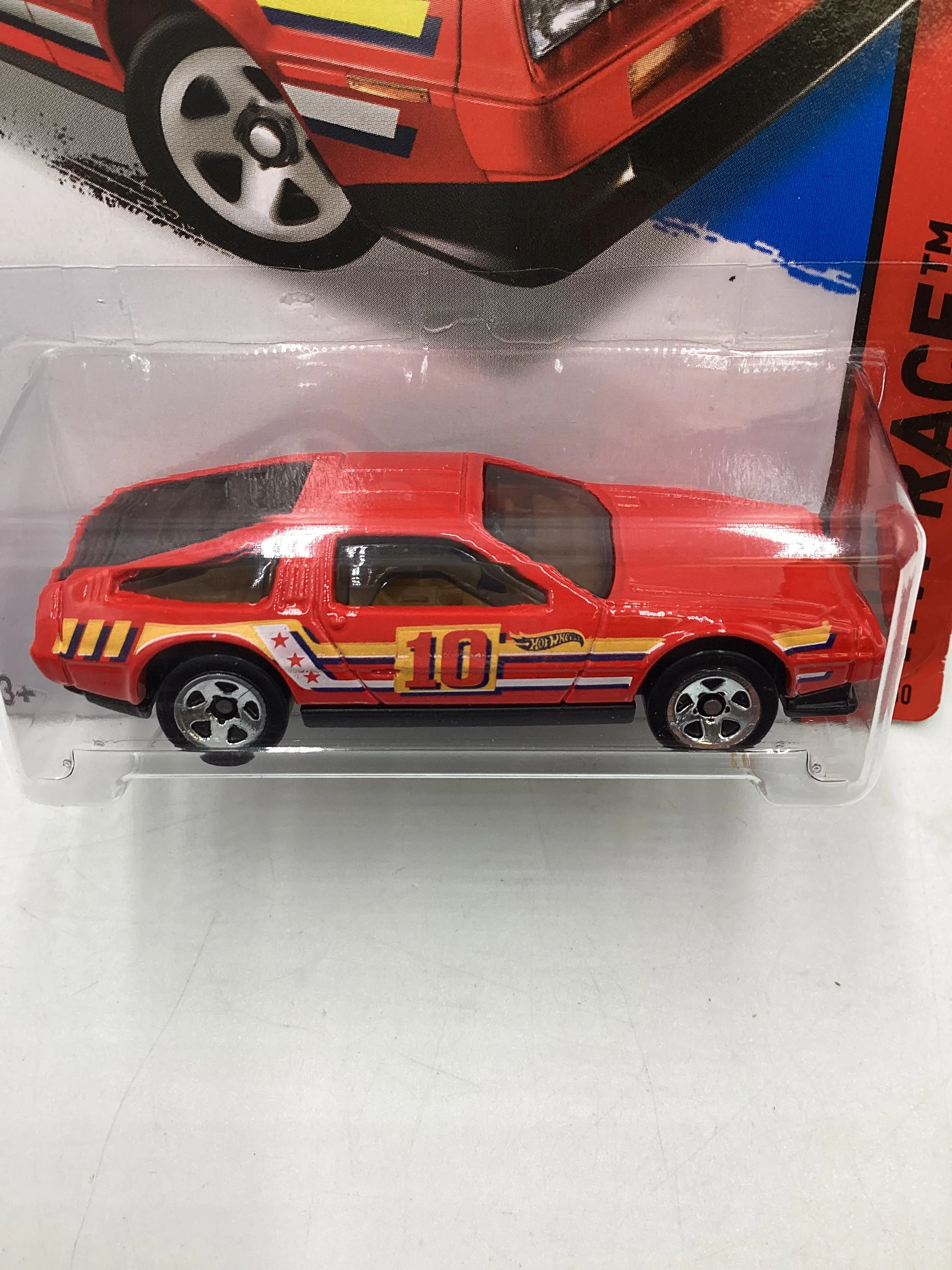2015 Hot Wheels HW Race #184 DMC Delorean Red - Image 3