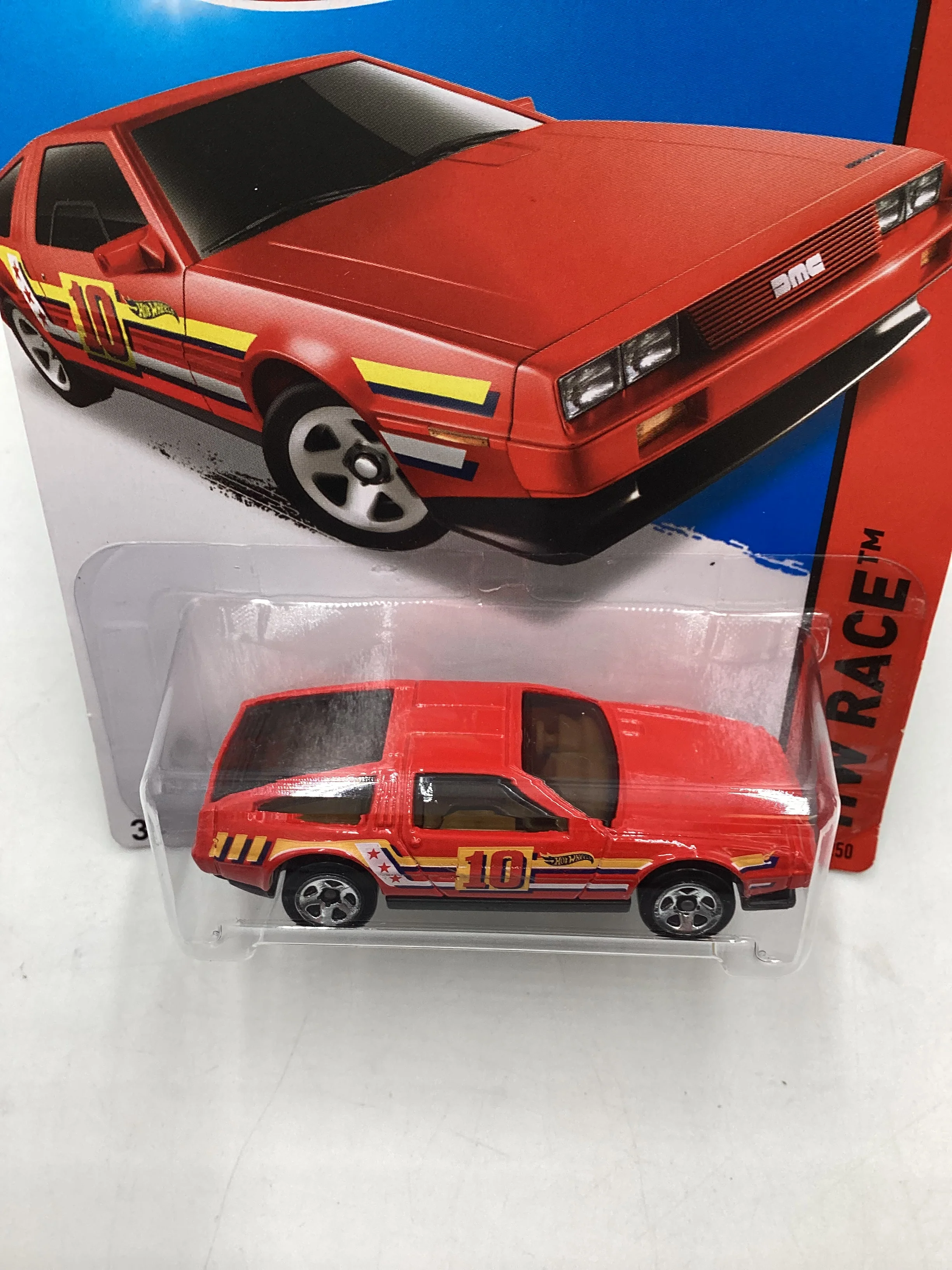 2015 Hot Wheels HW Race #184 DMC Delorean Red - Image 5
