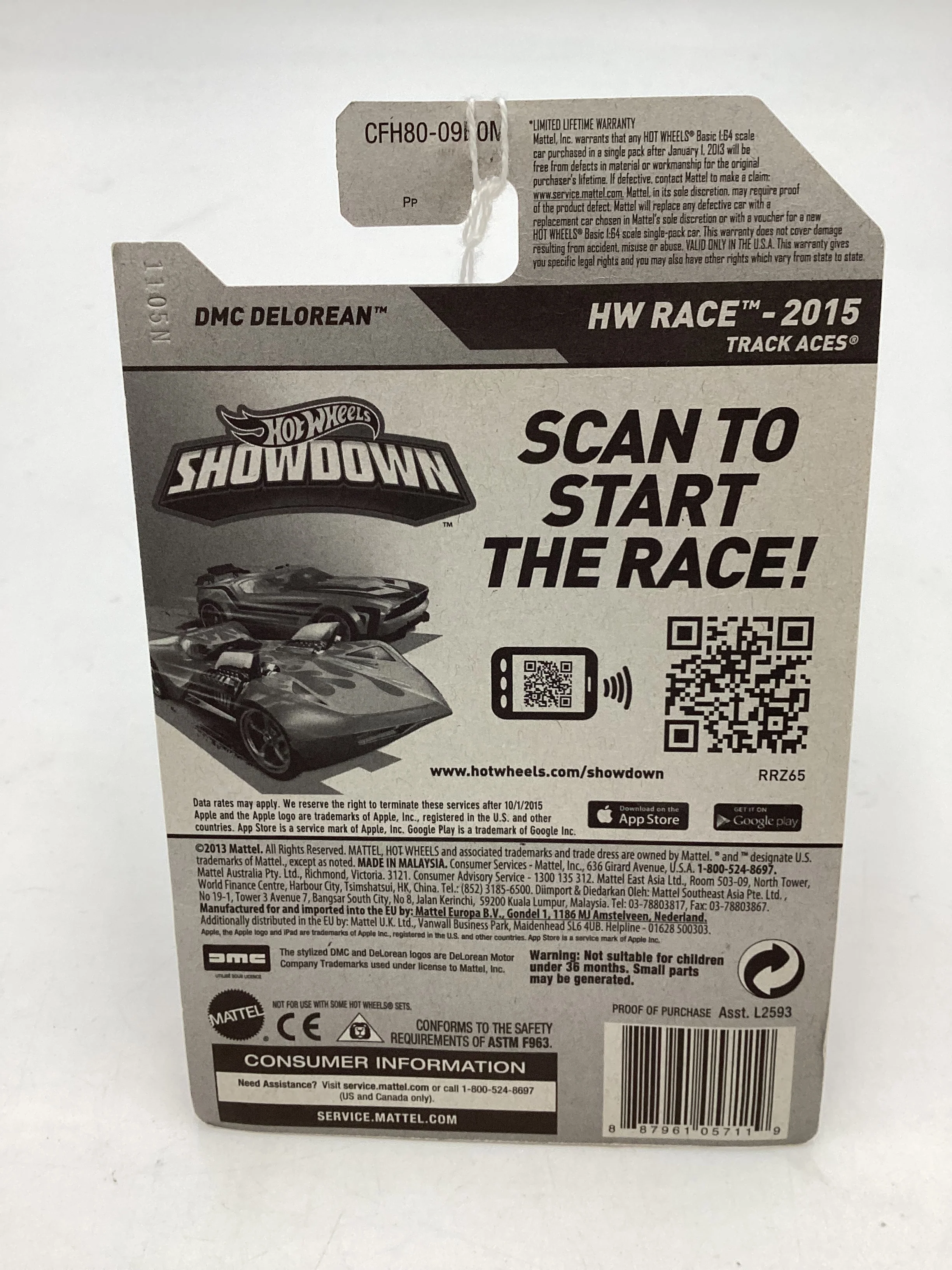 2015 Hot Wheels HW Race #184 DMC Delorean Red - Image 7