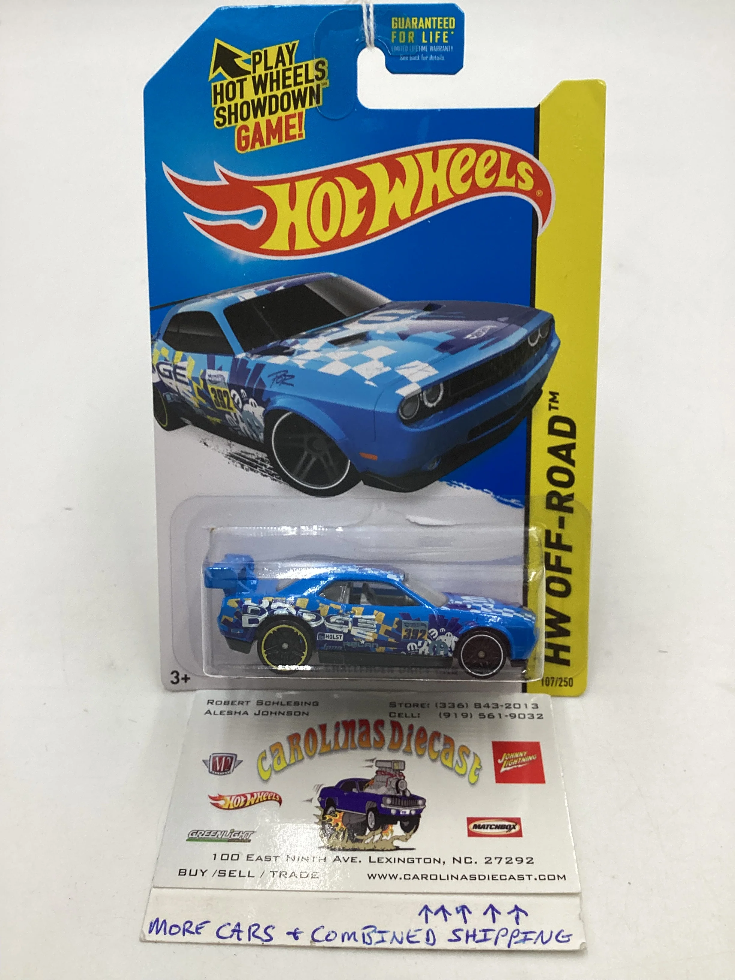2015 Hot Wheels Kmart Exclusive #107 Dodge Challenger Drift Car Blue 240G