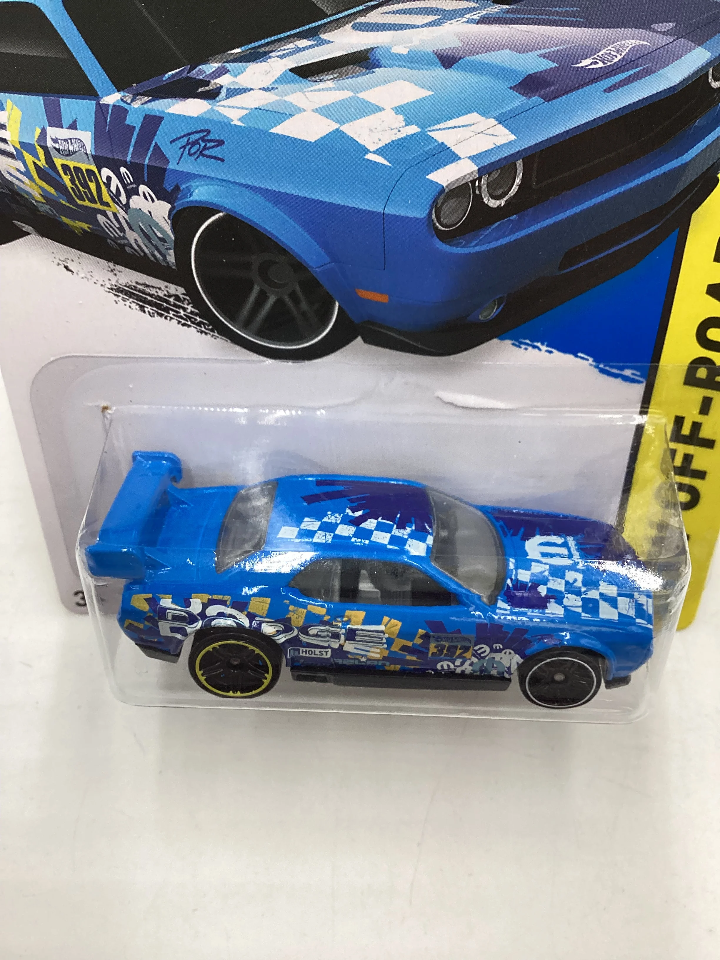 2015 Hot Wheels Kmart Exclusive #107 Dodge Challenger Drift Car Blue 240G - Image 6