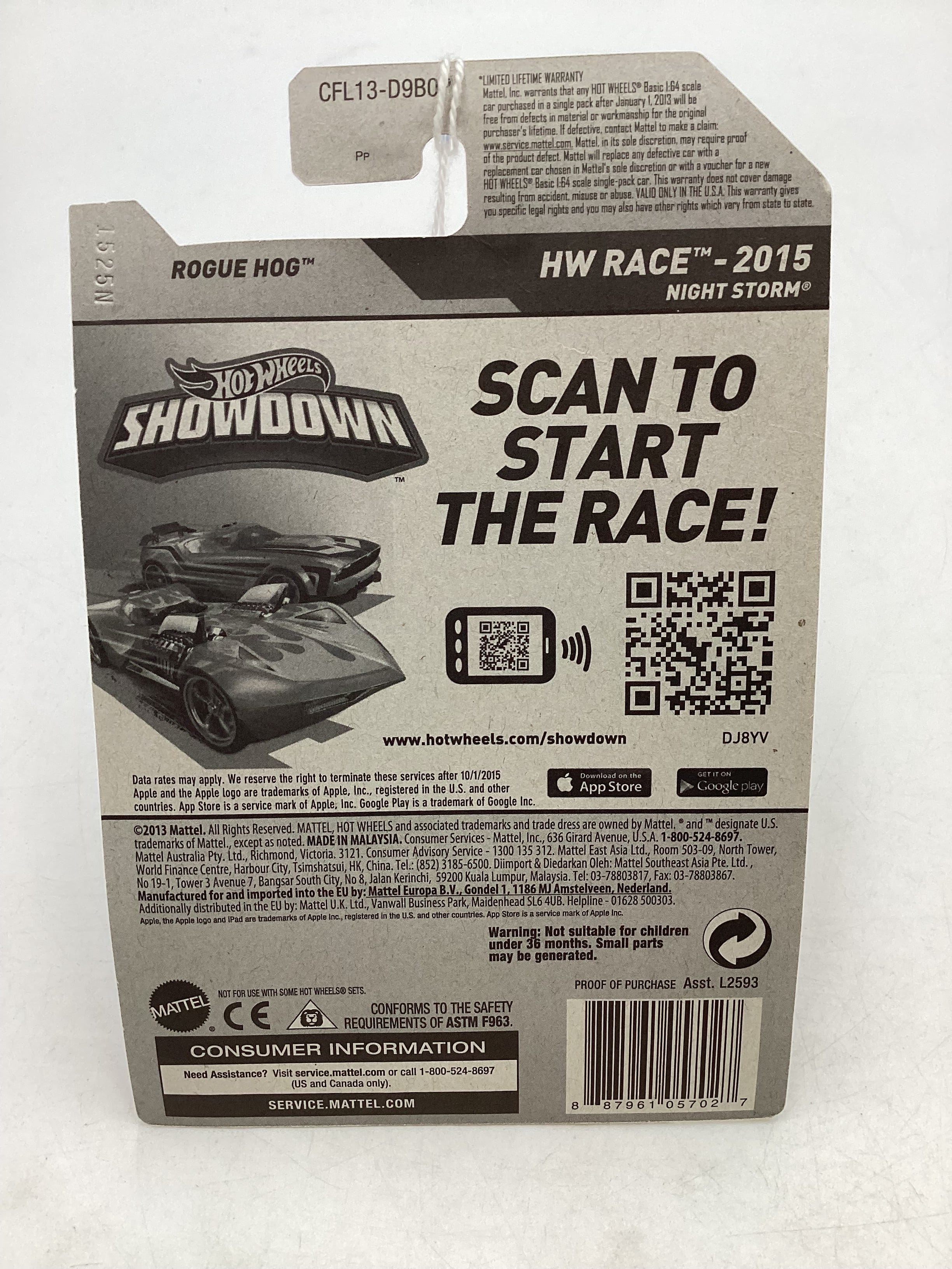 2015 Hot Wheels Treasure Hunt #173 Rogue Hog Red 276i - Image 7