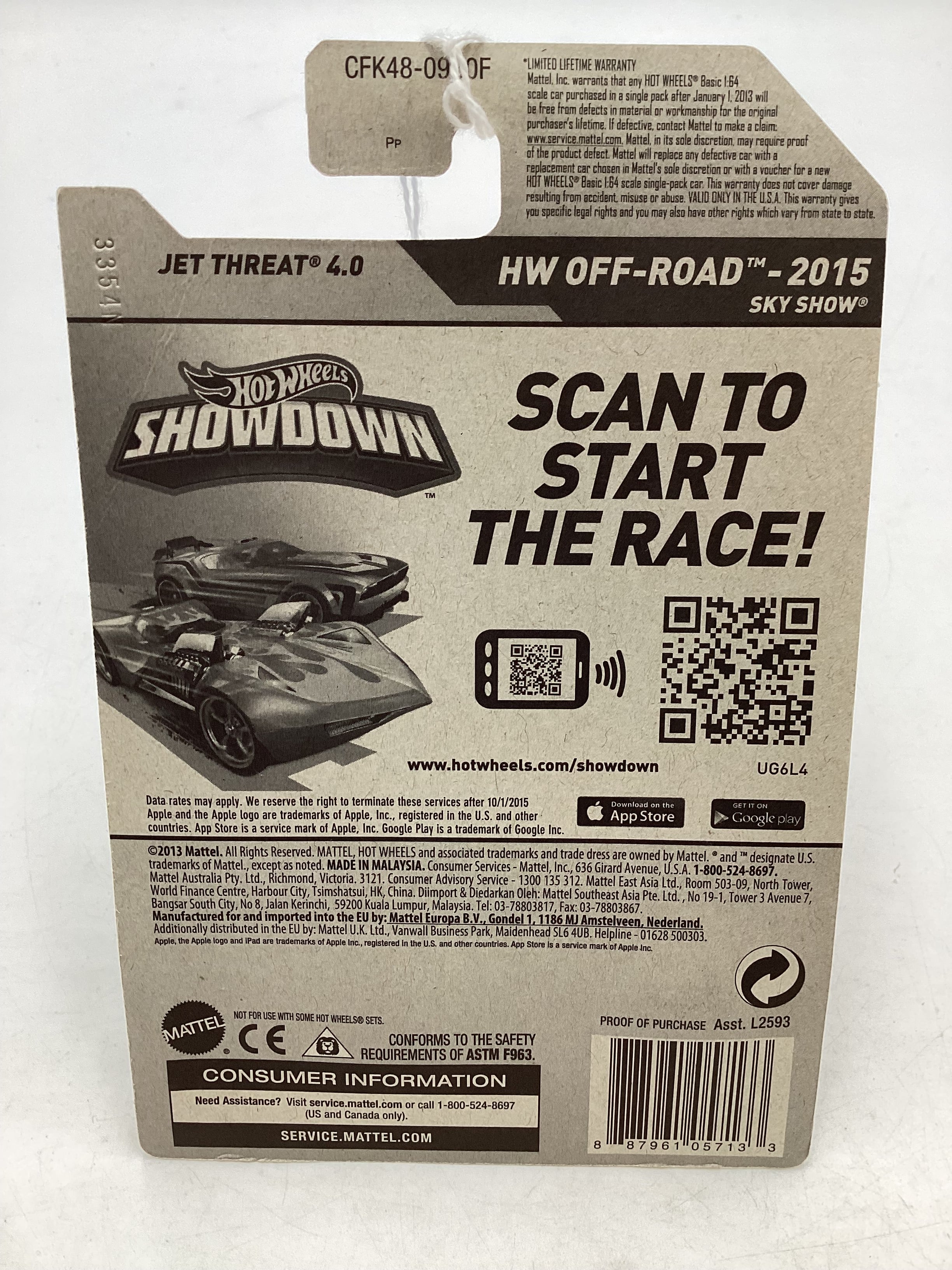 2015 Hot Wheels Treasure Hunt #95 Jet Threat 4.0 277L - Image 6