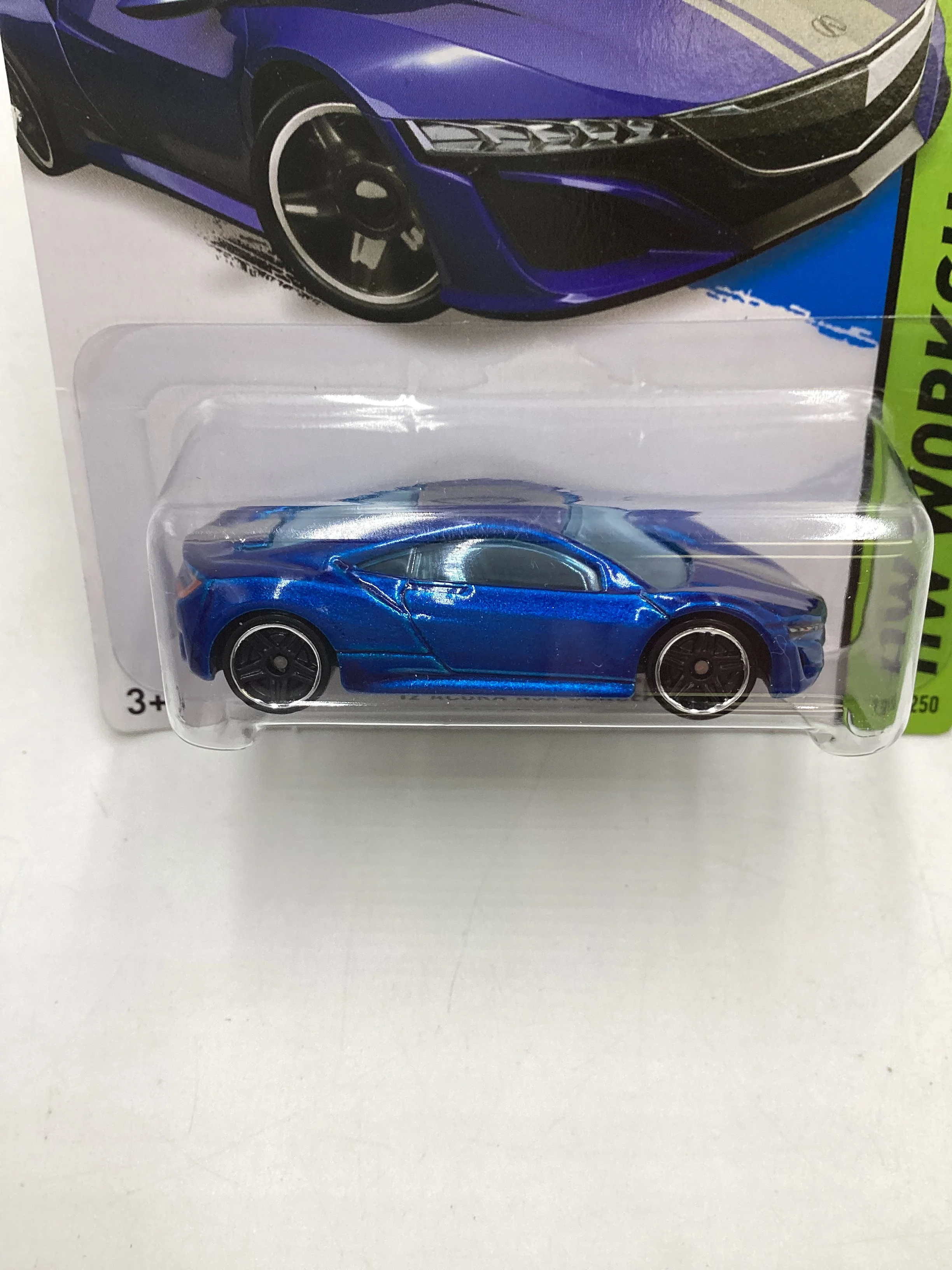 2015 Hot wheels Workshop #191 12 Acura NSX Concept Blue 108B - Image 3