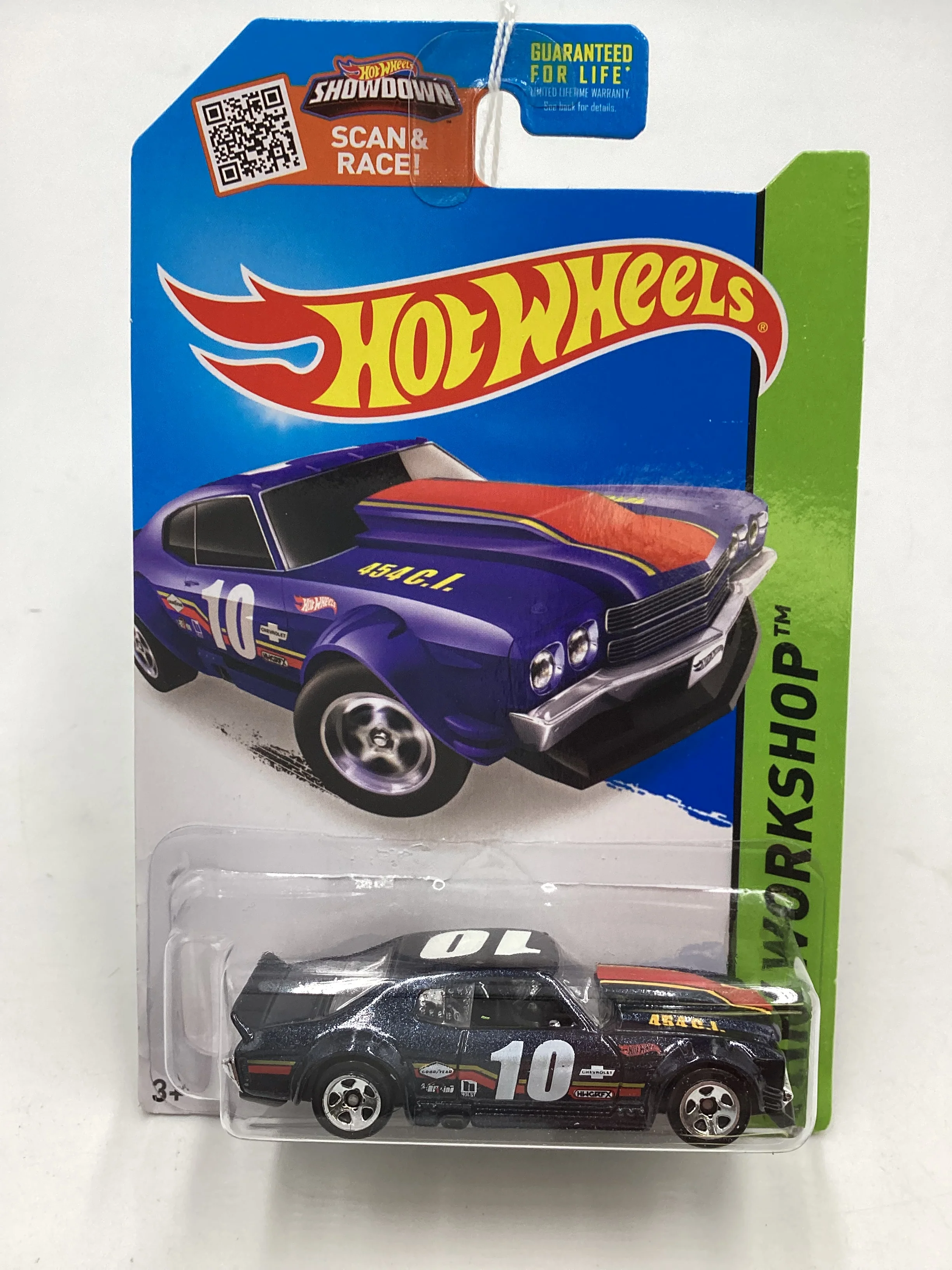 2015 Hot Wheels Workshop #194 70 Chevy Chevelle Blue 9A - Image 2