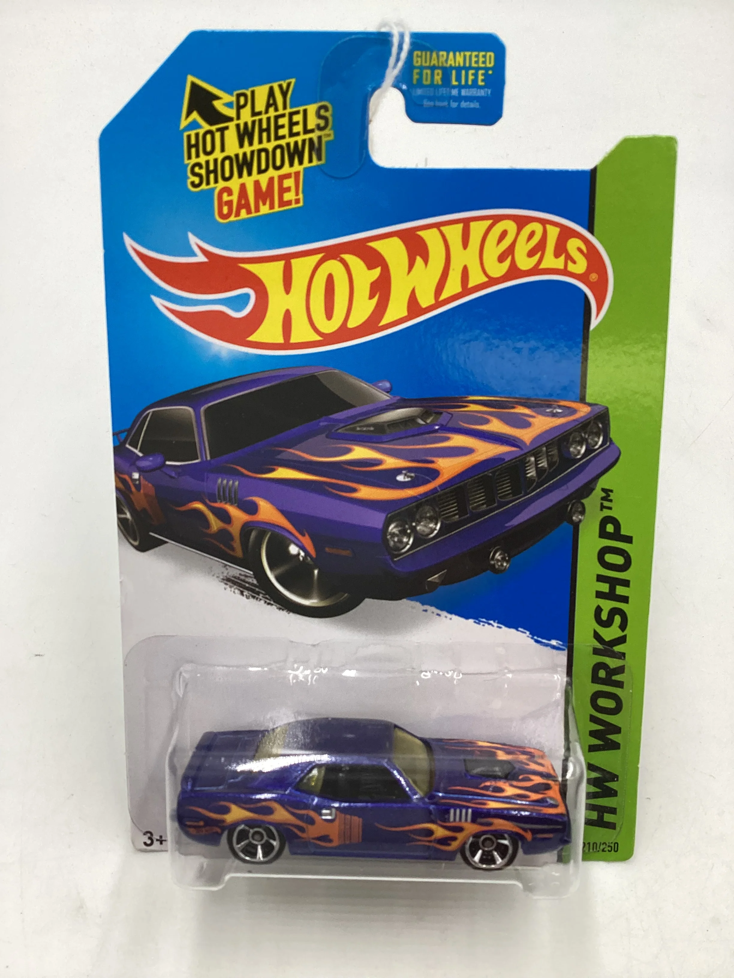 2015 Hot Wheels Workshop #210 71 Hemi Cuda Blue 55C - Image 2