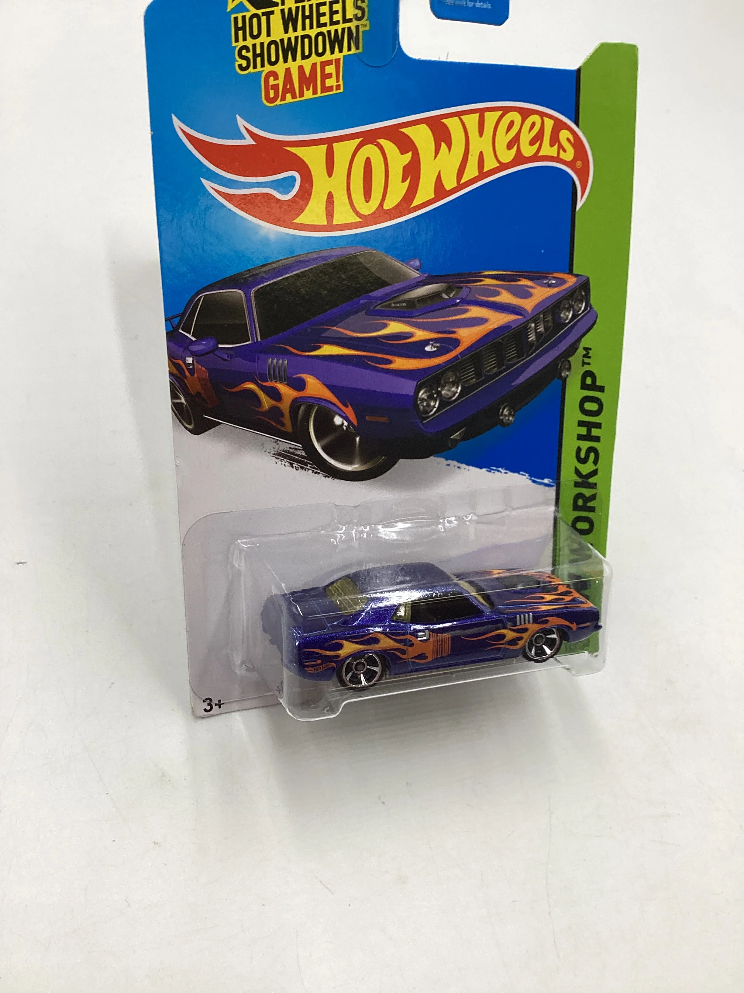 2015 Hot Wheels Workshop #210 71 Hemi Cuda Blue 55C - Image 5